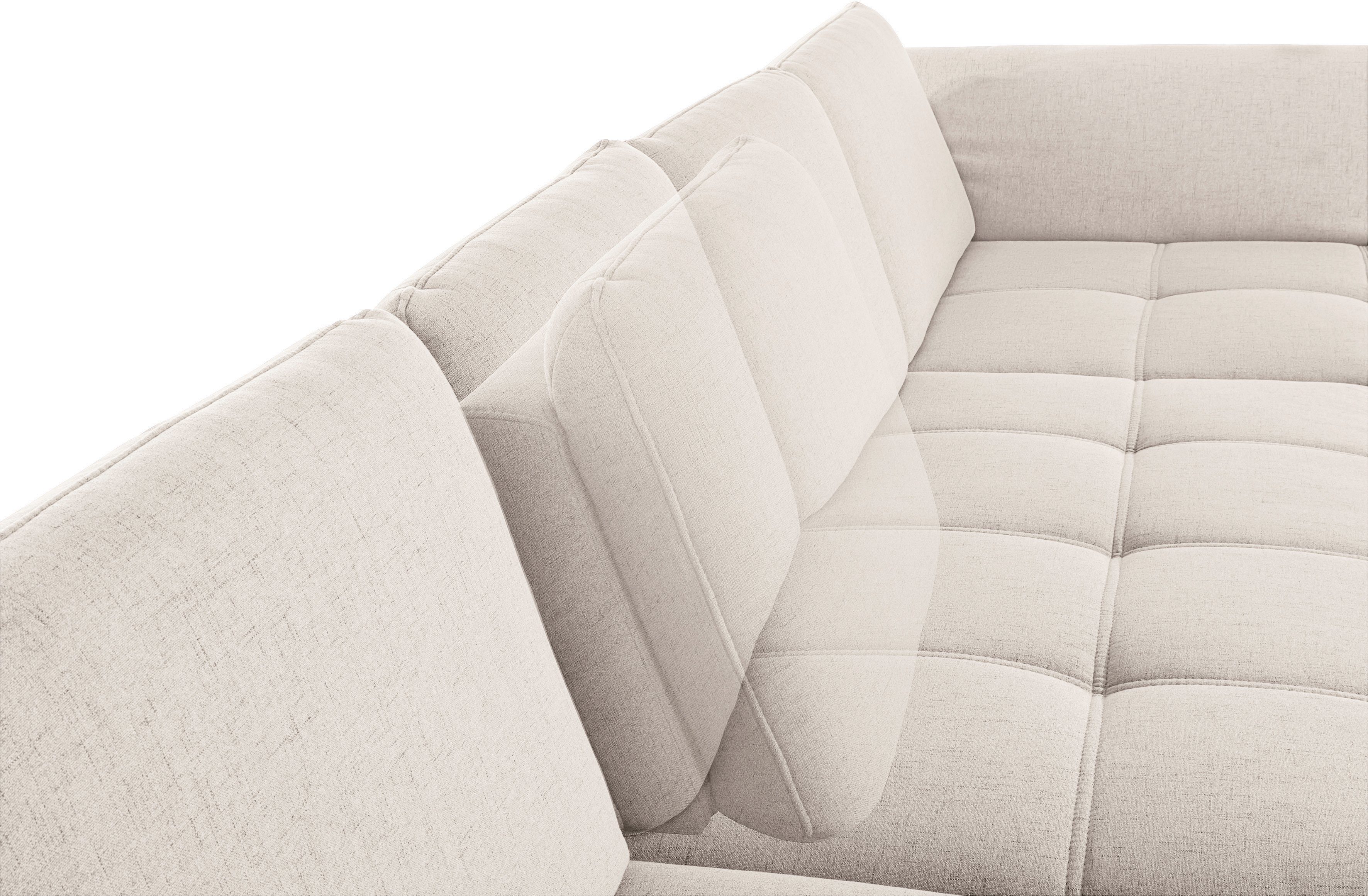 Places of Style Zithoek Costello U-vorm, met zitdiepteverstelling, armleuningverstelling en