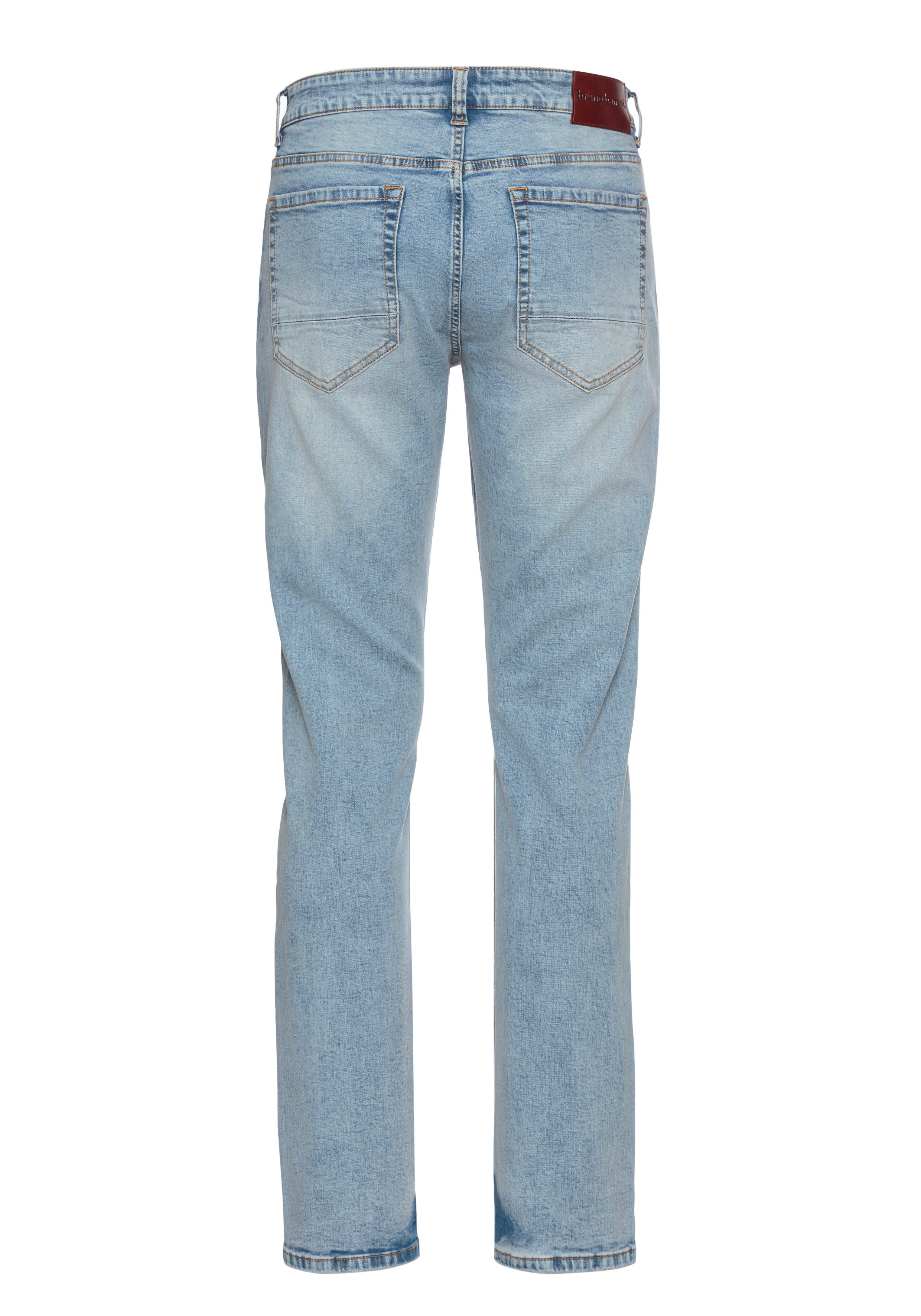 Bruno Banani Straight jeans Hutch rechte broekspijpen, gedeeltelijk met modieuze destroyed-effecten,