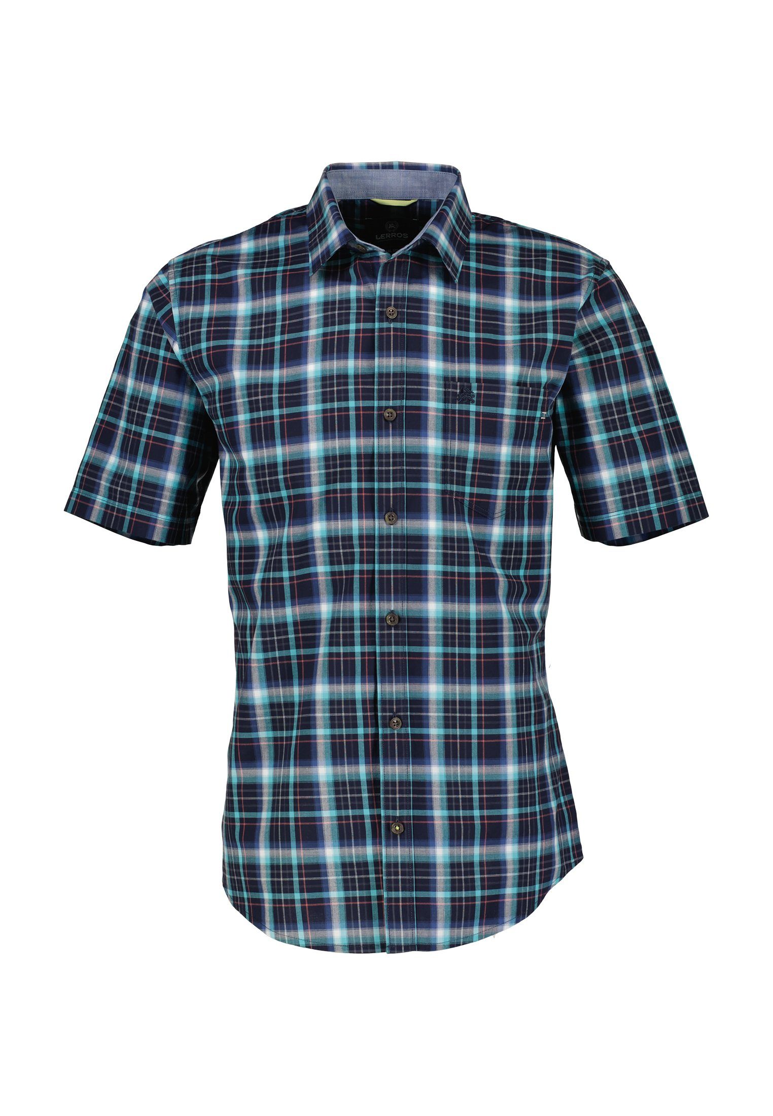 Lerros Overhemd met korte mouwen LERROS korte mouw overhemd *Poplin Check*