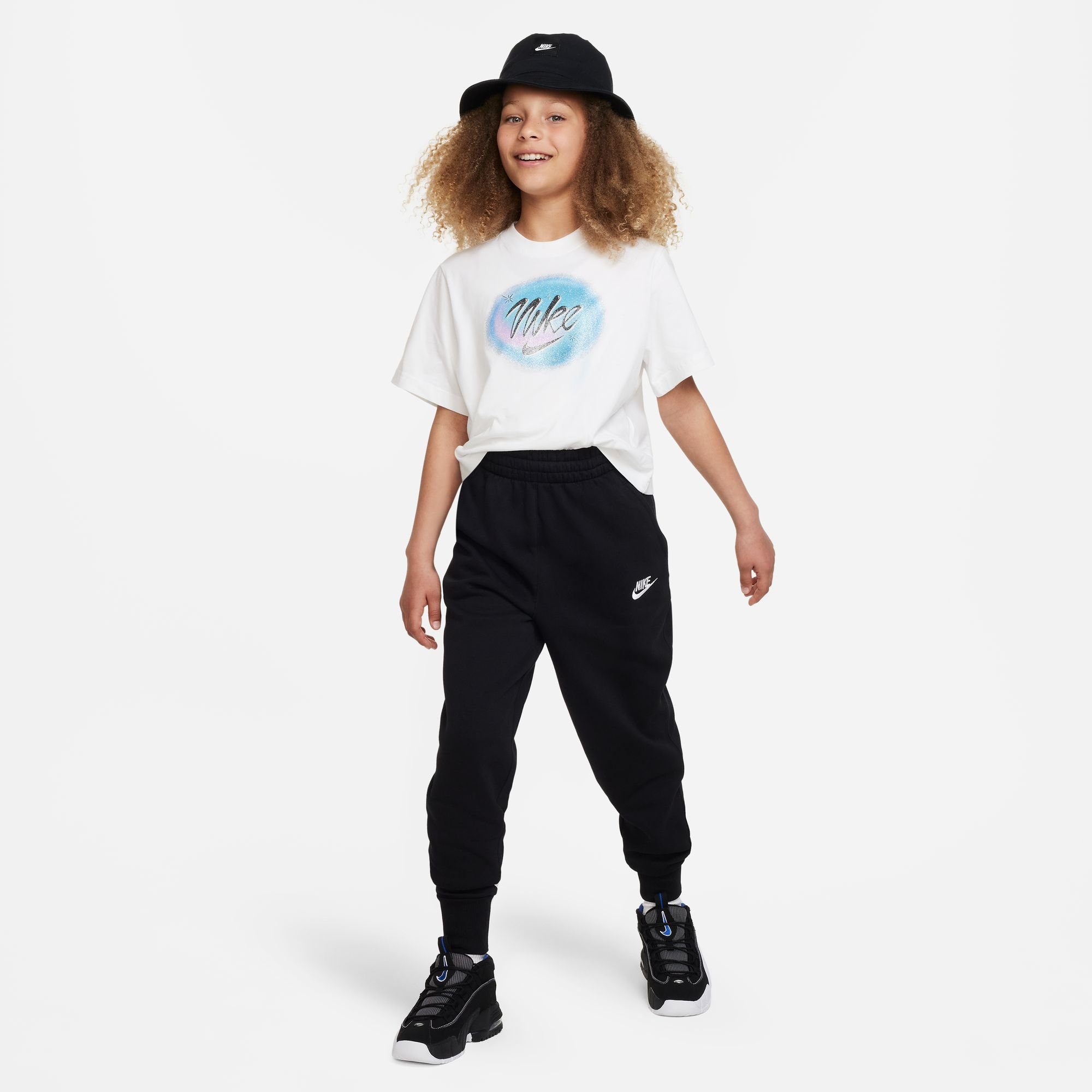 Nike Sportswear Joggingbroek CLUB FLEECE BIG KIDS' (GIRLS') HIGH-WAISTED FITTED PANTS