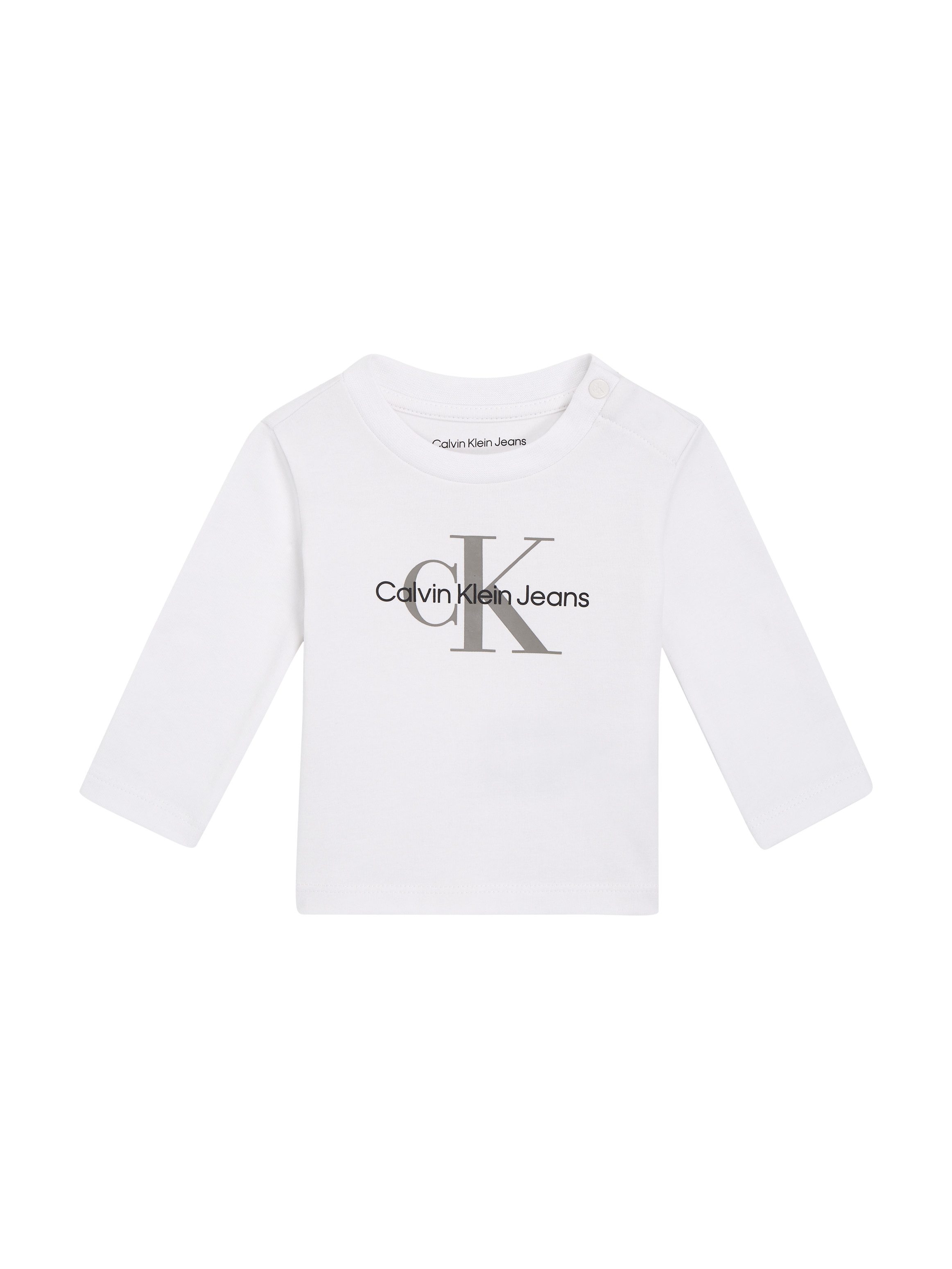 Calvin Klein Shirt met lange mouwen MONOGRAM LS T-SHIRT voor baby’s tot 2 jaar, met grote print