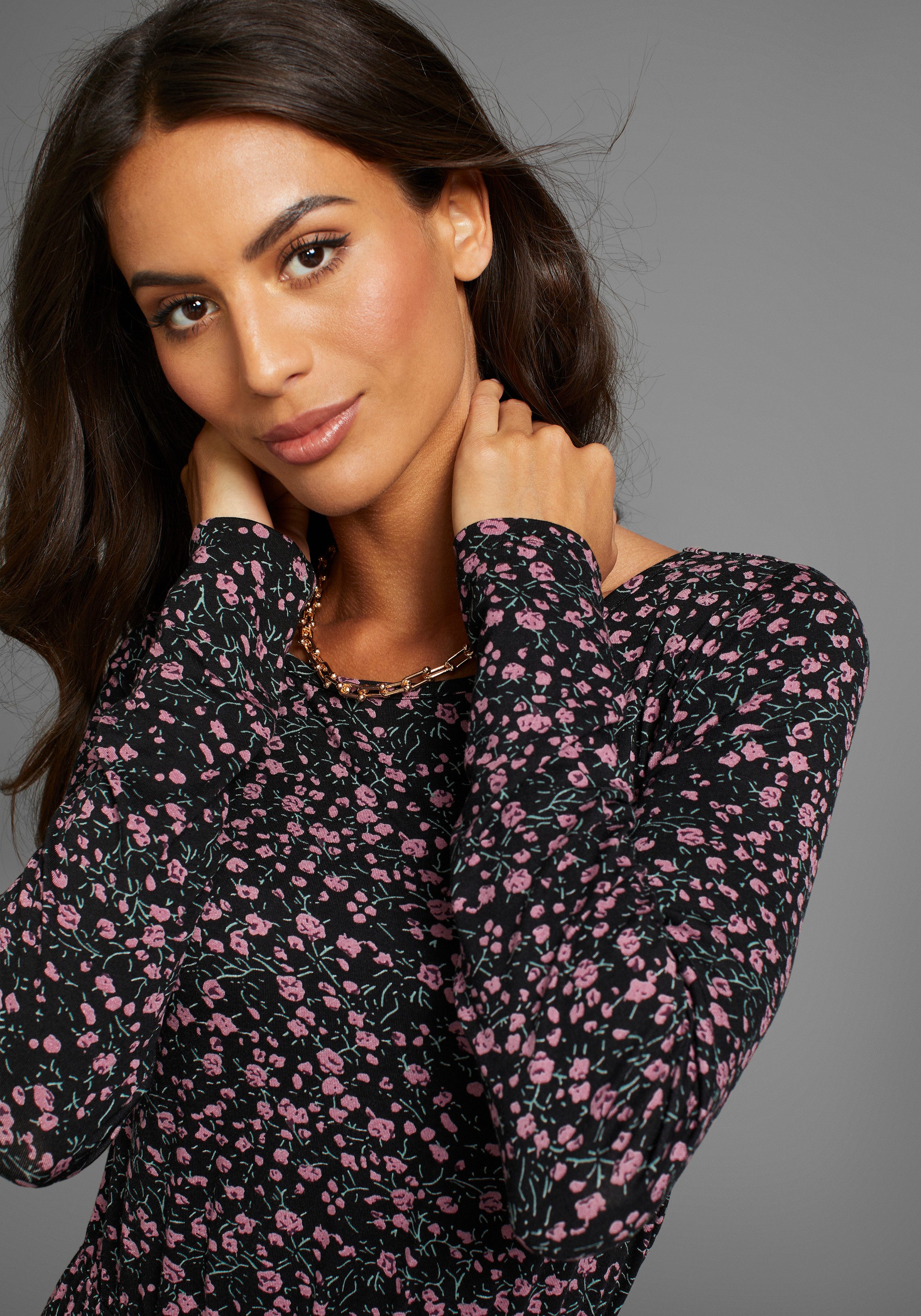 Laura Scott Jerseyjurk in modieuze midilengte