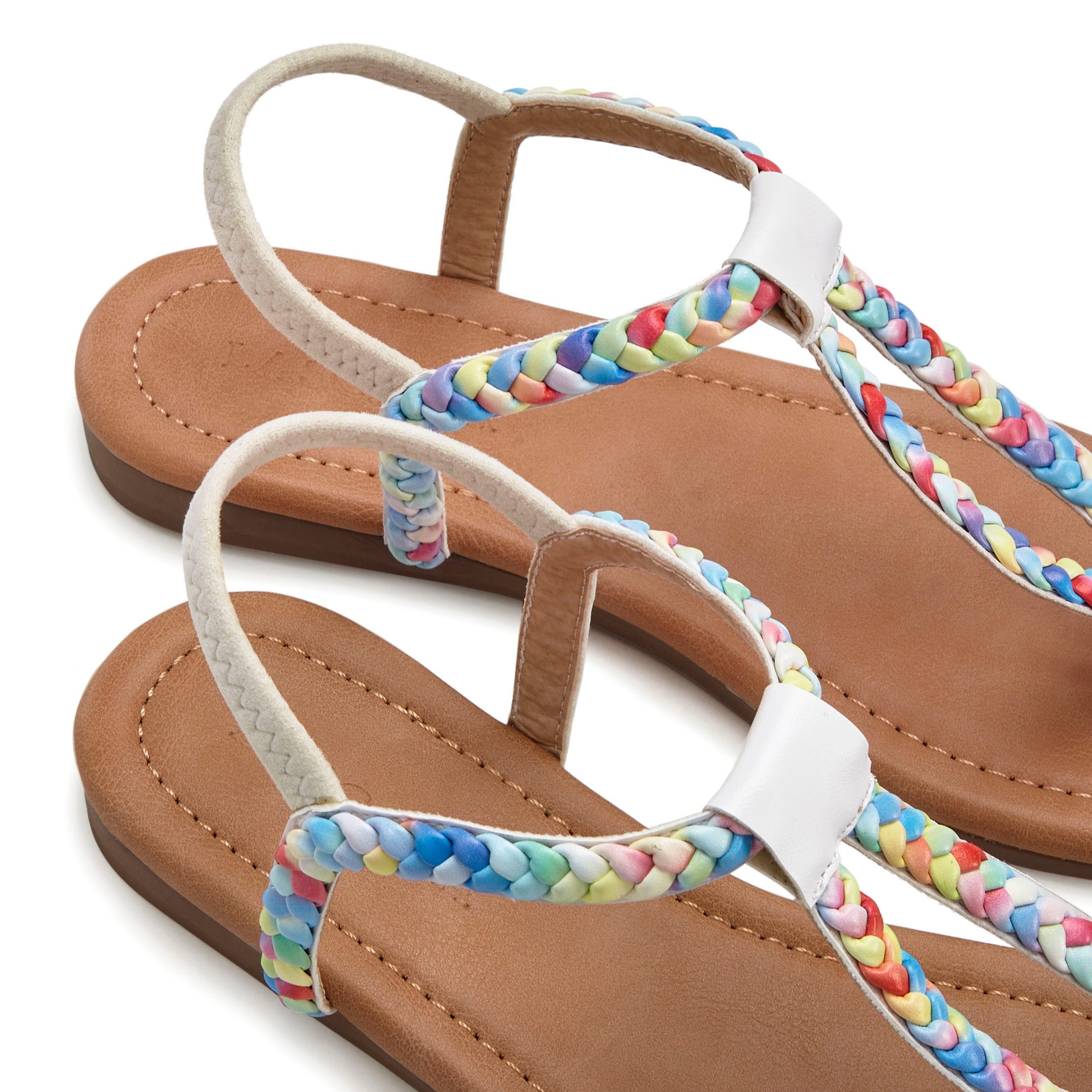 Lascana Teenslippers Sandaal in kleurrijke vlecht-look VEGAN