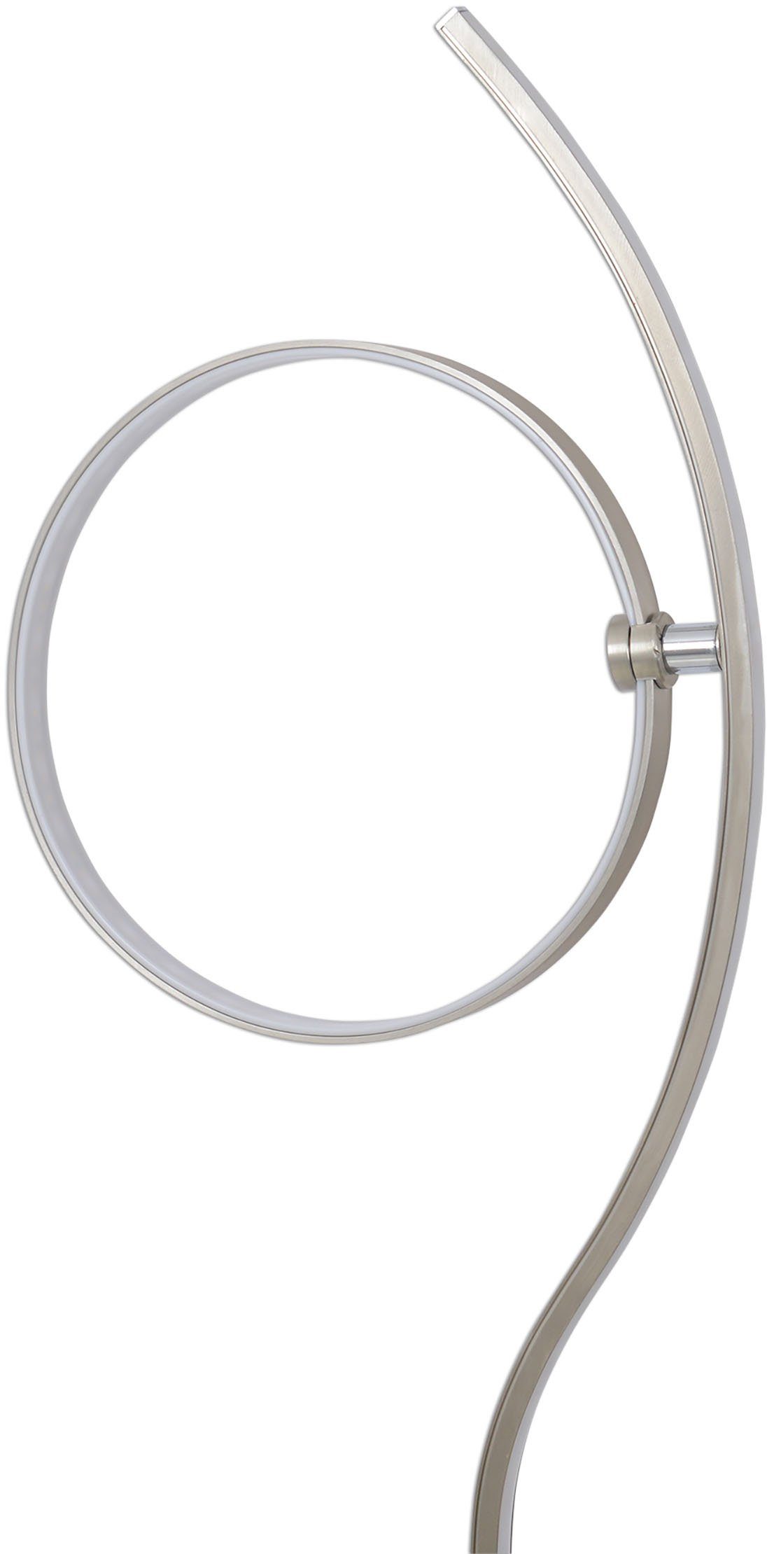 näve Led-staande lamp Loop Line Dimbaar in 3 niveaus via touch-dimmer, incl. stekker-netvoeding (1 stuk)