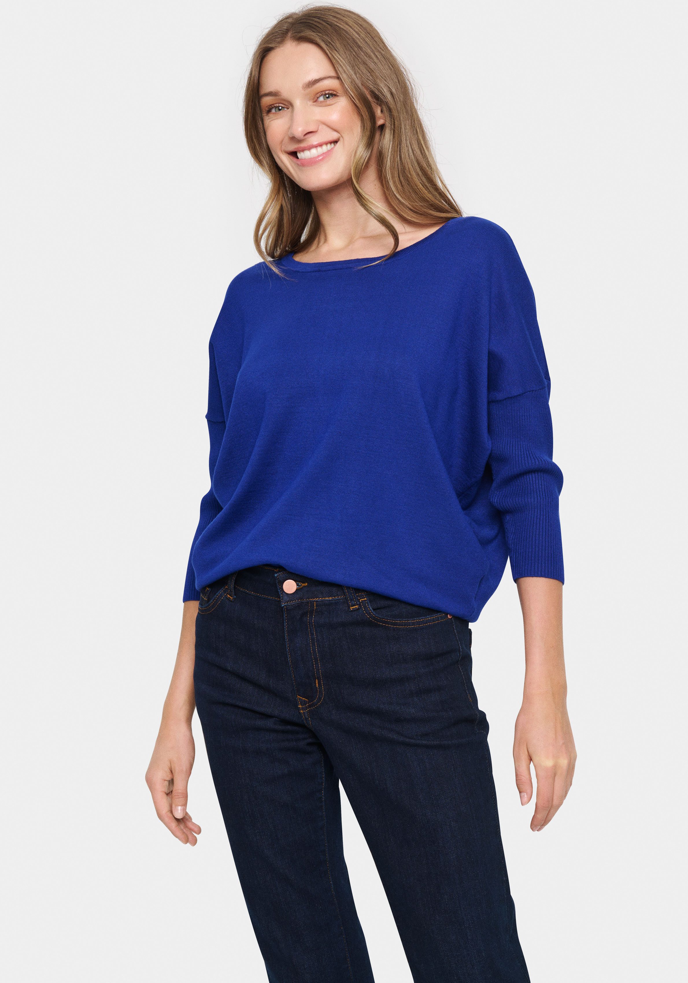 Saint Tropez Trui met ronde hals A2561, MilaSZ R-Neck Pullover