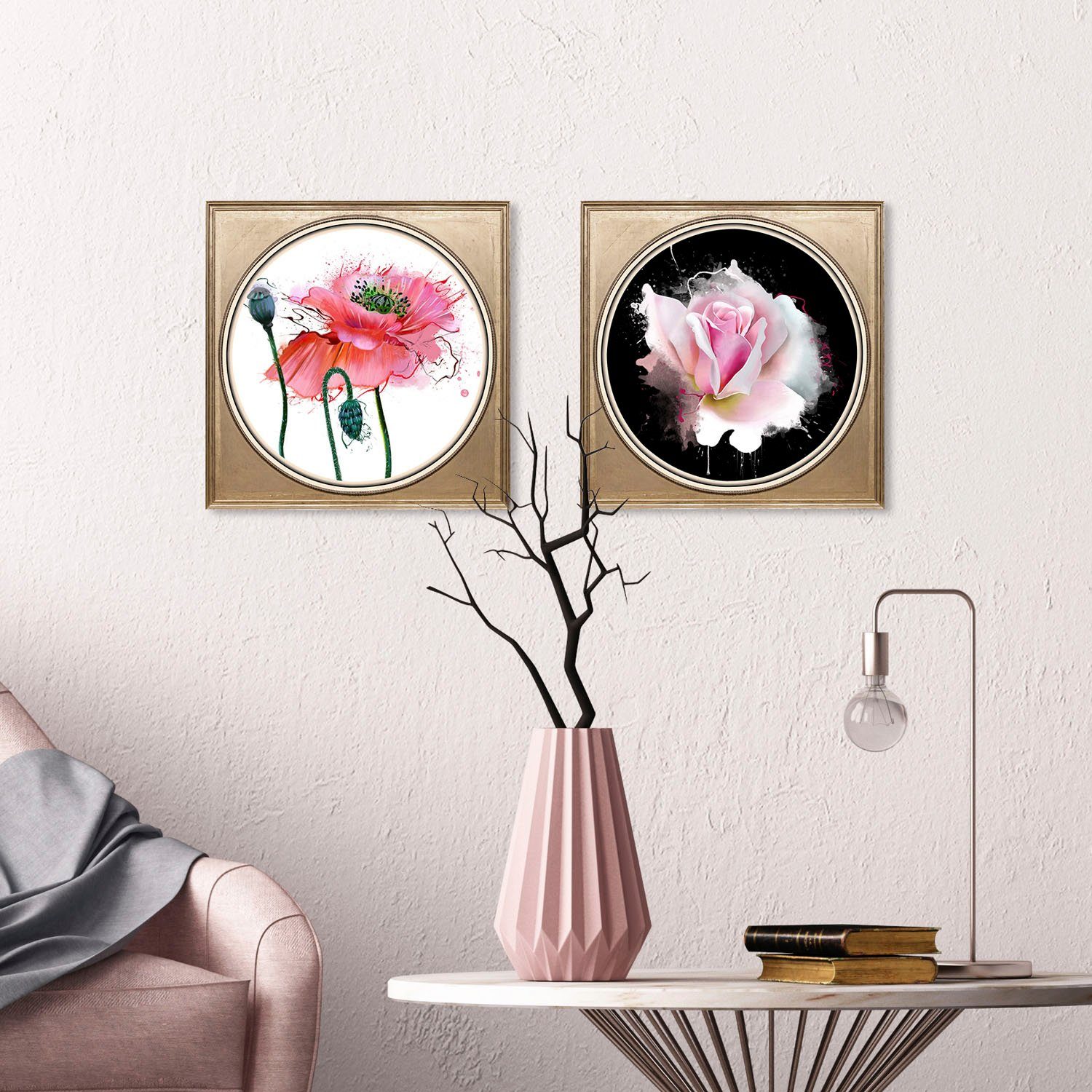 queence Artprint op acrylglas Bloemen Fine Art-print in galeriekwaliteit