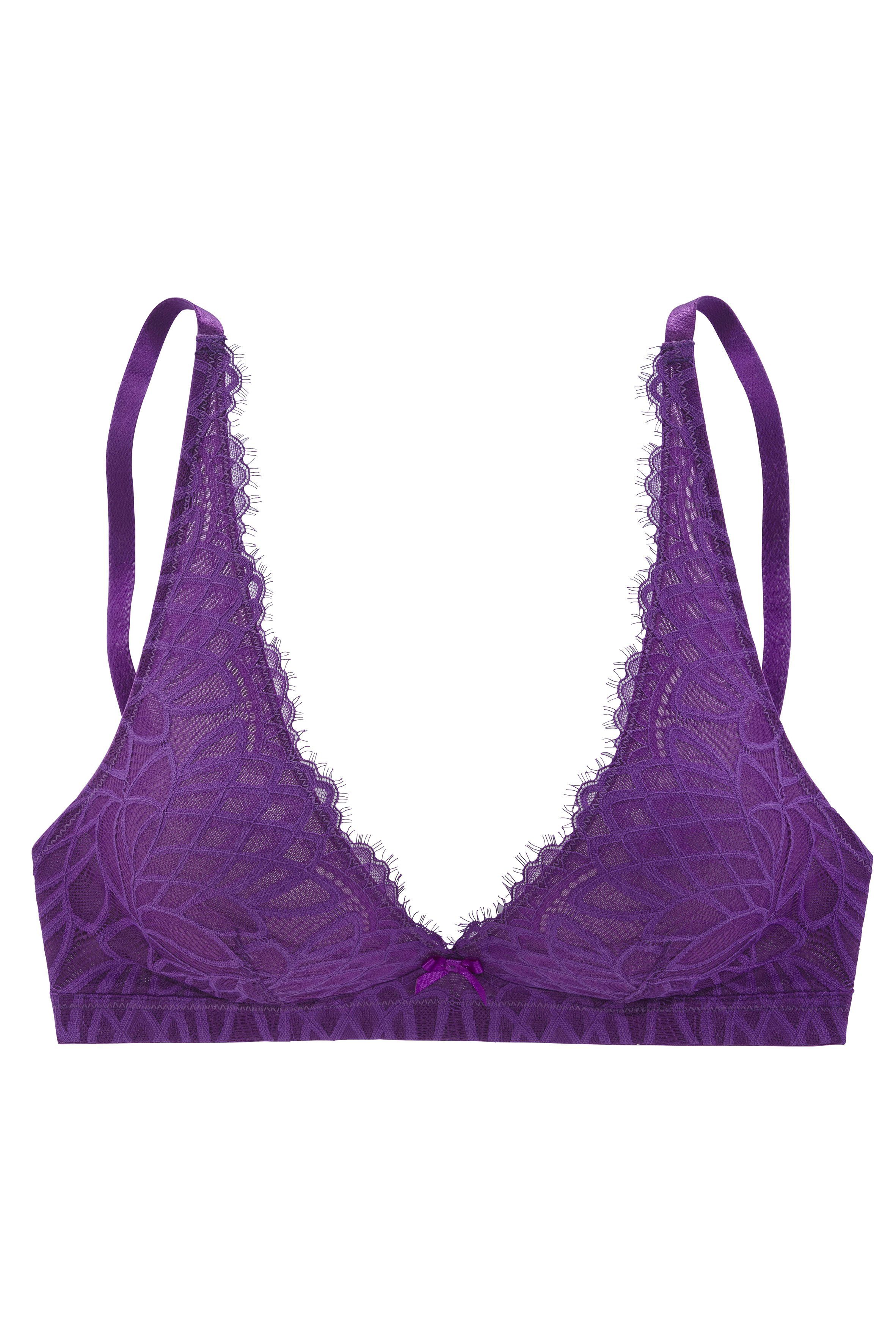 Lascana Bralette-bh Cara zonder beugel in edele high-apex ontwerp, sexy lingerie