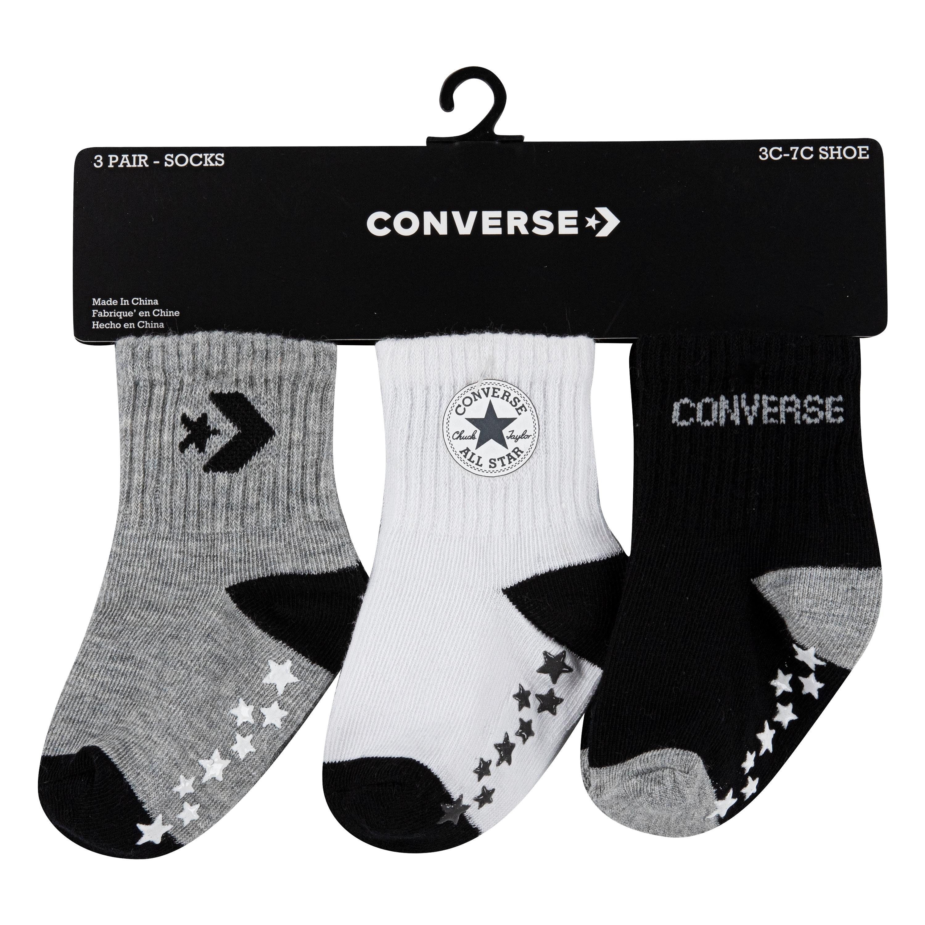 Converse ABS-sokken CONVERSE LOGO INFANT TODDLER NO SLIP QUARTER 3 PK (3 paar)