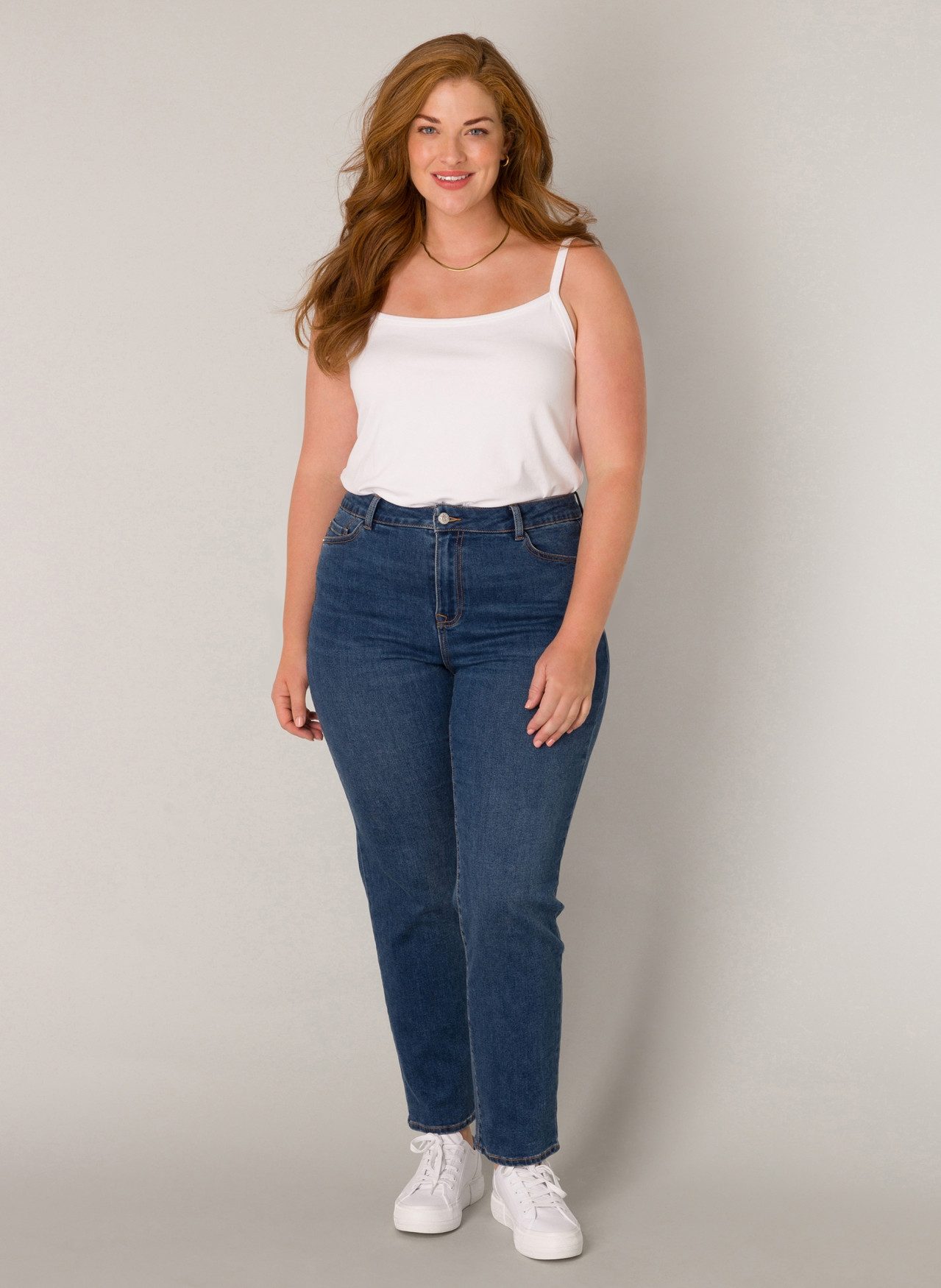 Base Level Curvy Slim fit jeans in grote maten