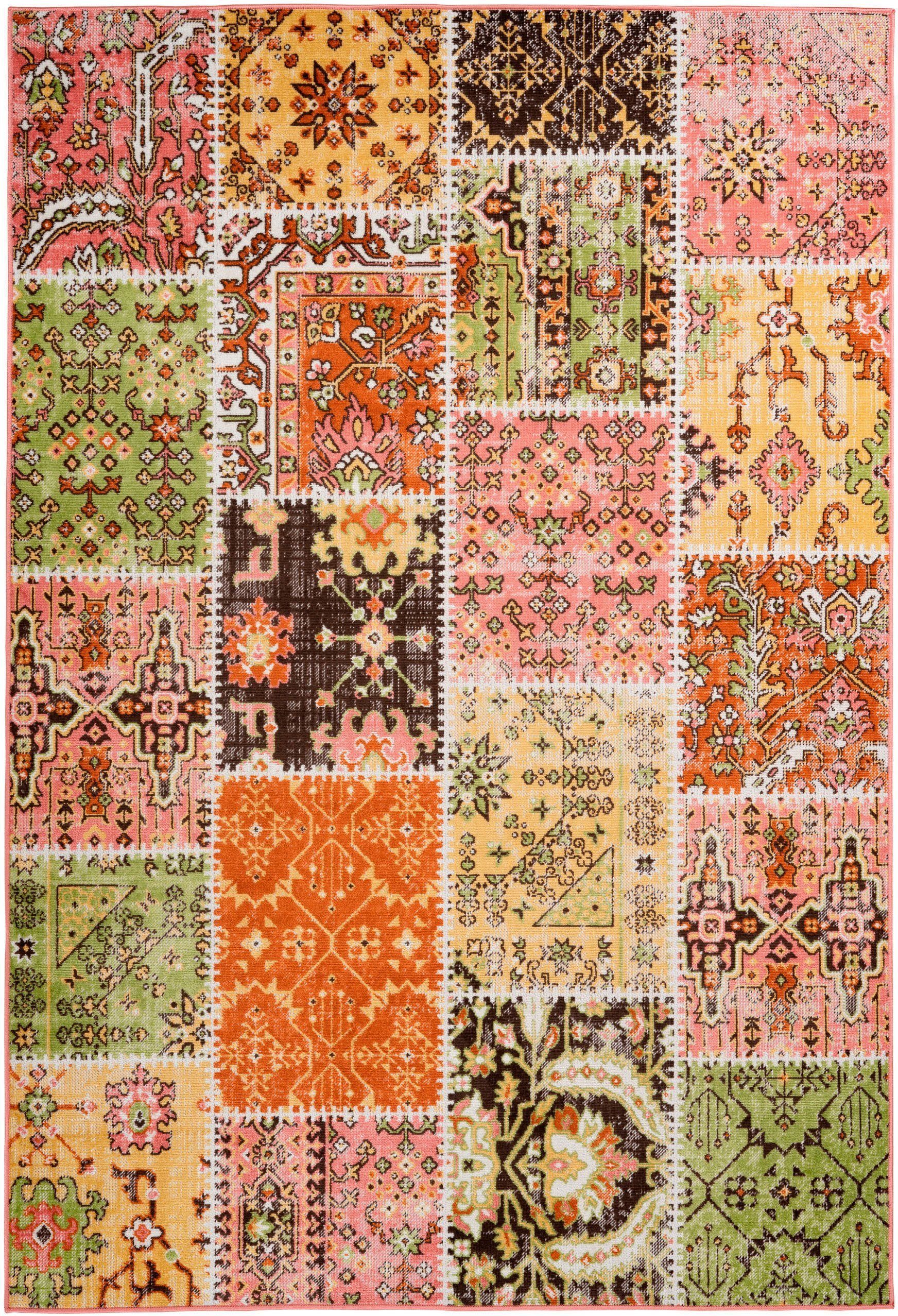 calo-deluxe Vloerkleed Ruzica-404 Platweefsel, vintage-design, woonkamer