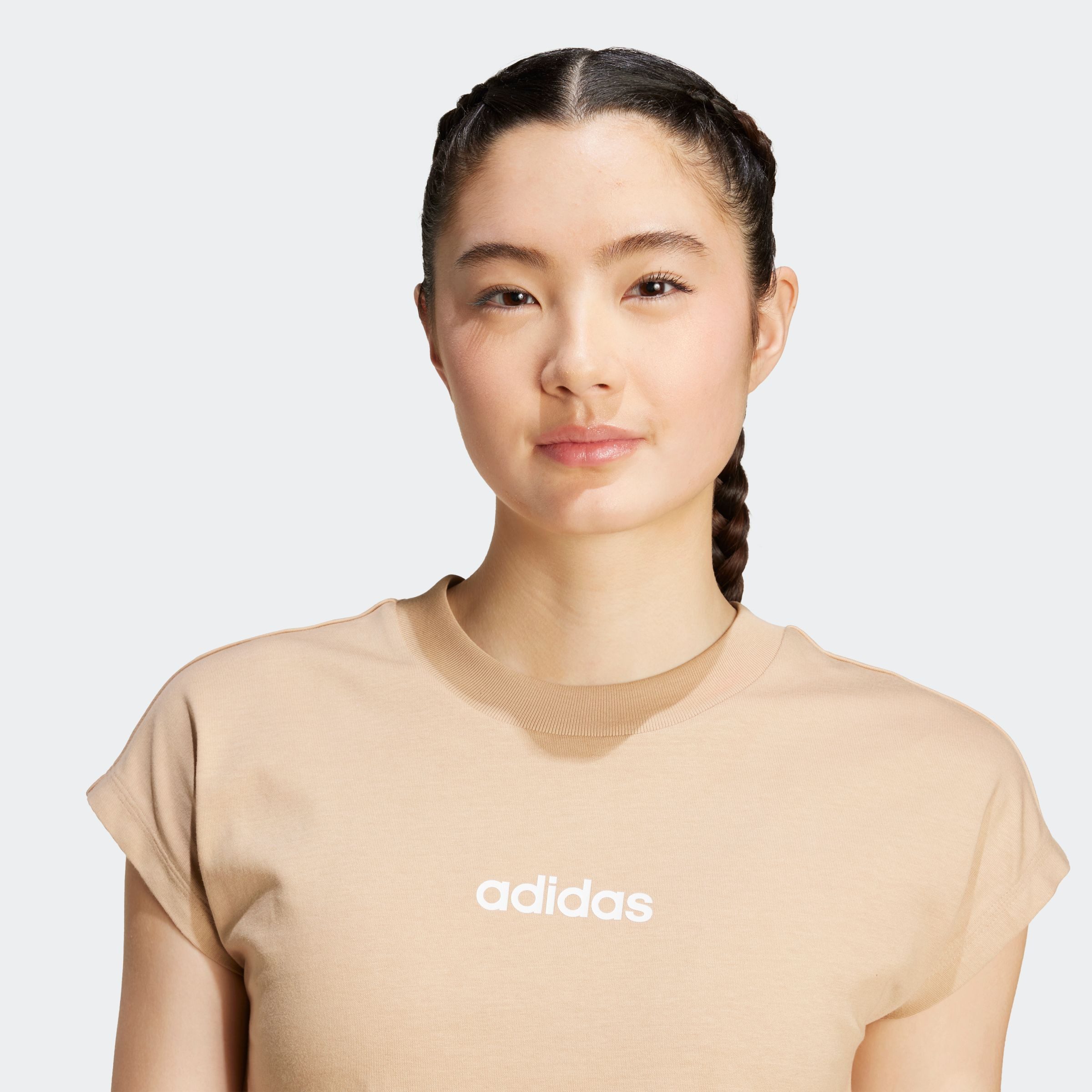 adidas Sportswear T-shirt W LIN SJ T Basic T-shirt van zacht materiaal