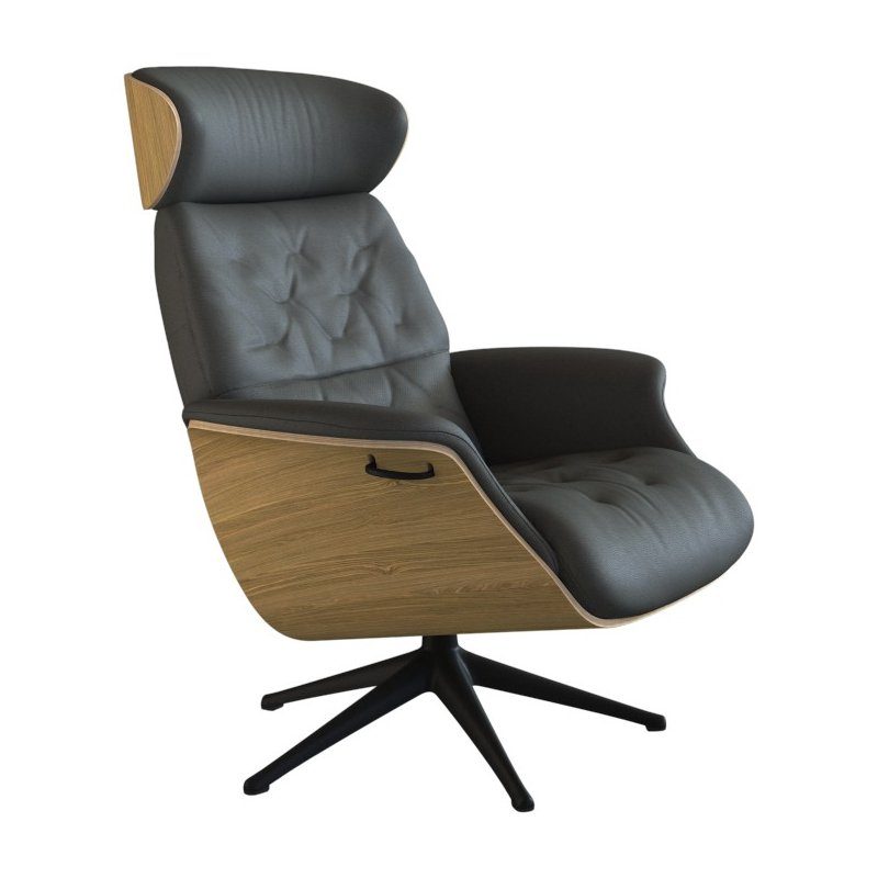 FLEXLUX Relaxfauteuil Volden, functionele stoel, gestoffeerde stoel, armleuningen, TV-fauteuil tv-fauteuils grijs