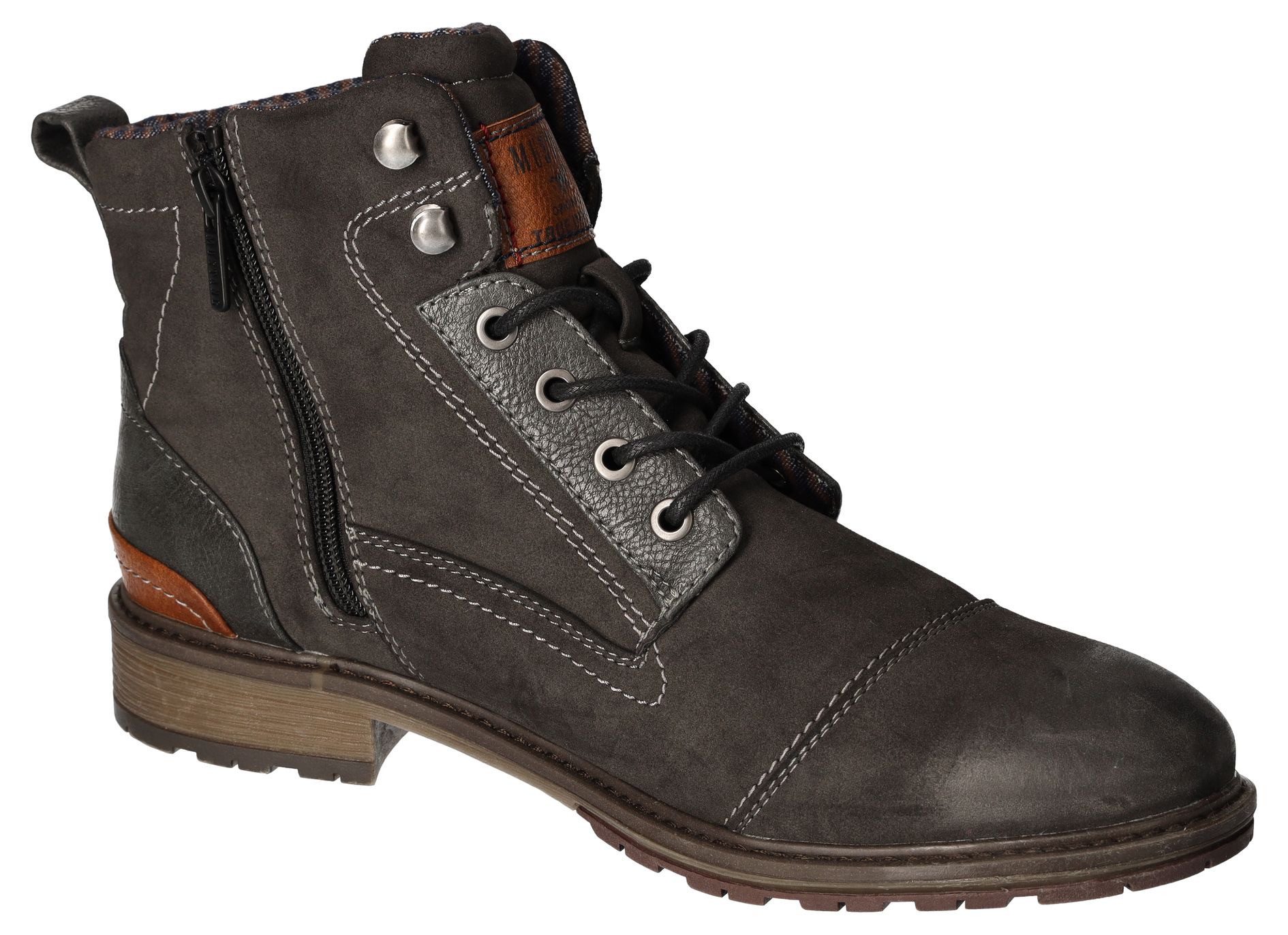 Mustang Shoes Veterschoenen Winterlaarzen, casual laarzen met stijlvolle logoprint op de tong