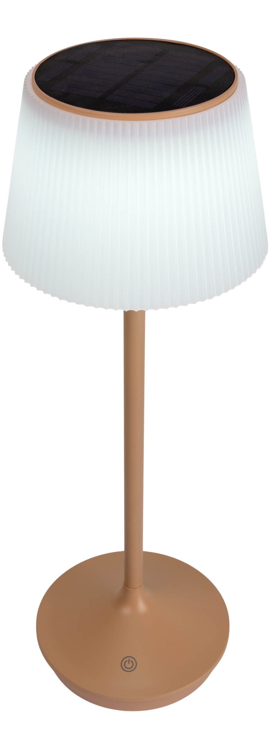 näve Led-tafellamp Zonne-lamp / acculamp "EMMI" Zonne-energie, accubedrijf, CCT, aanraaksensor, accutafellamp (1 stuk)