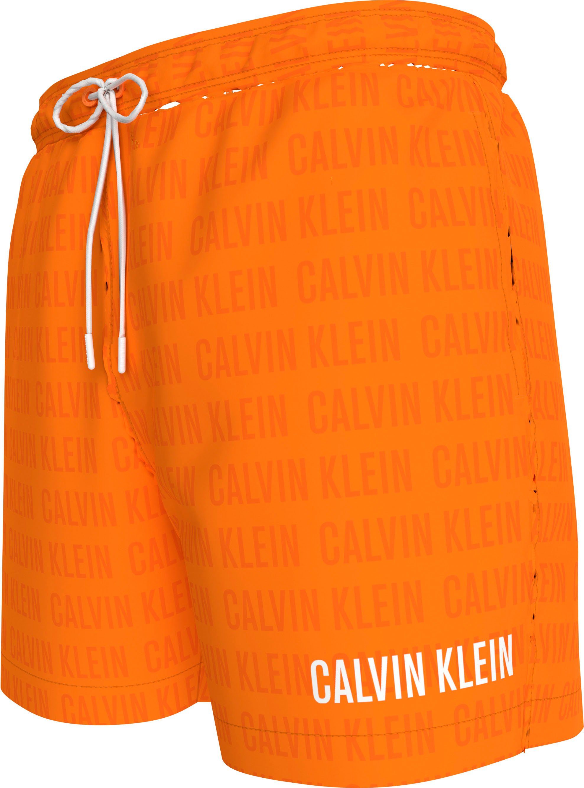 Calvin Klein Swimwear Zwemshort MEDIUM DRAWSTRING-WR PRINT met calvin klein all-over print