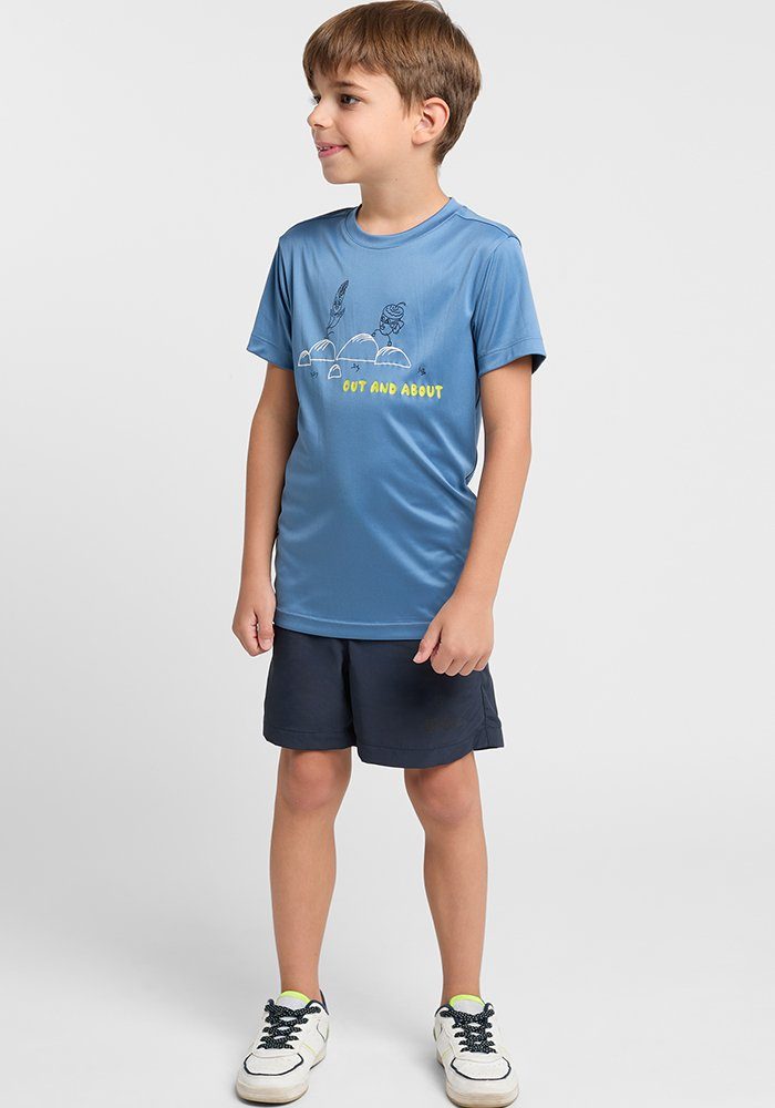 Jack Wolfskin OUT AND About T-Shirt Kids Functioneel shirt Kinderen 116 ele tal blue ele tal blue