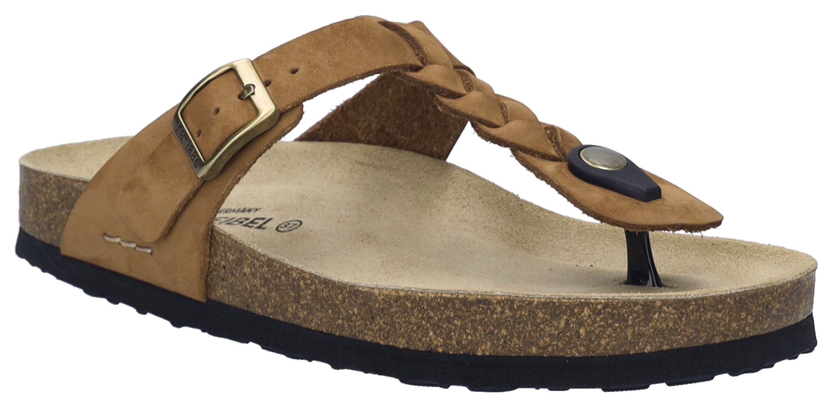Josef Seibel Teenslippers Hermine 15 , plateau, dianette, zomerschoen met laag voetbed dames teenslippers maat 36 bruin