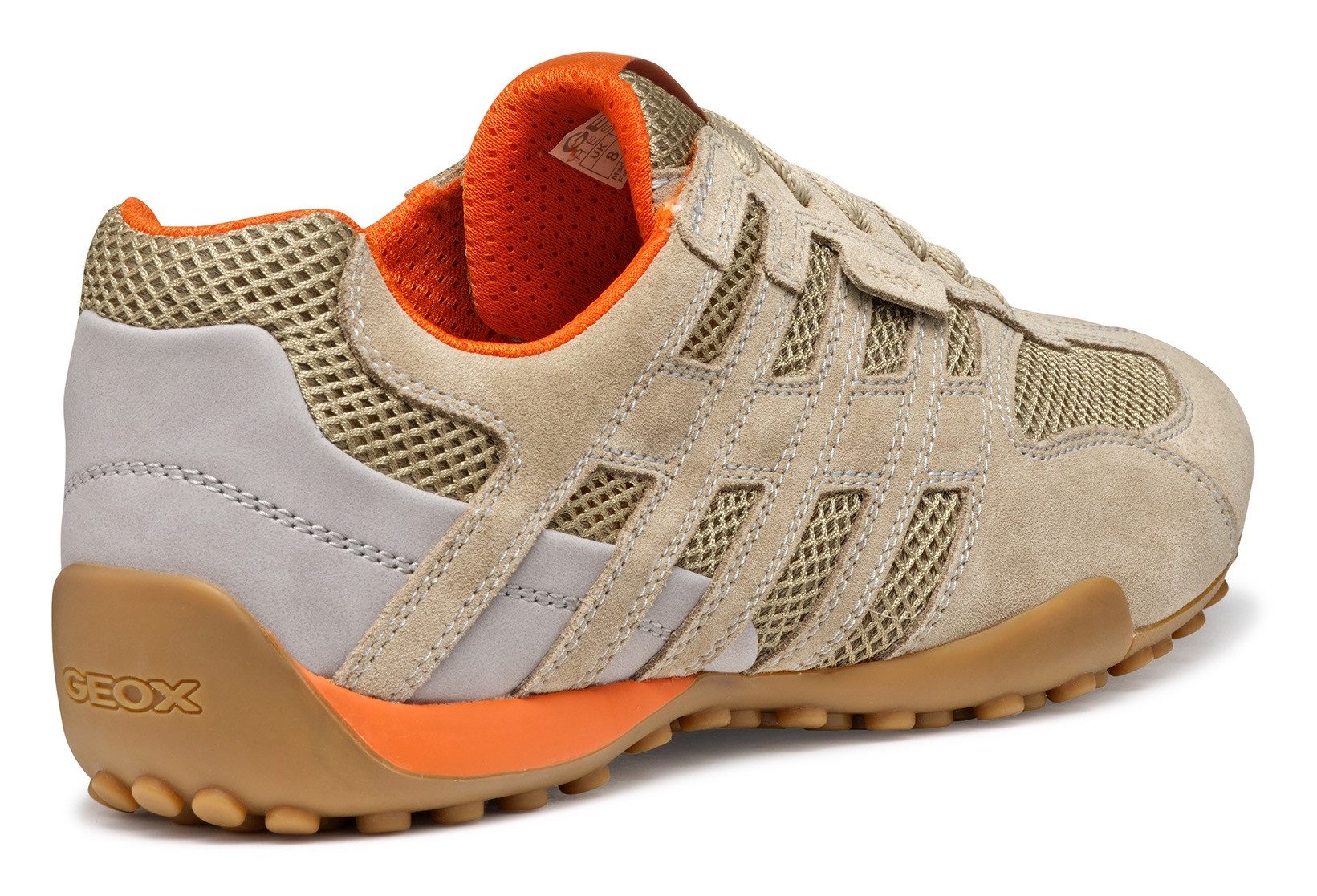 Geox Veterschoenen U SNAKE ORIGINAL , veterschoen, vrijetijdsschoen, trekking sneaker met leren binnenzool