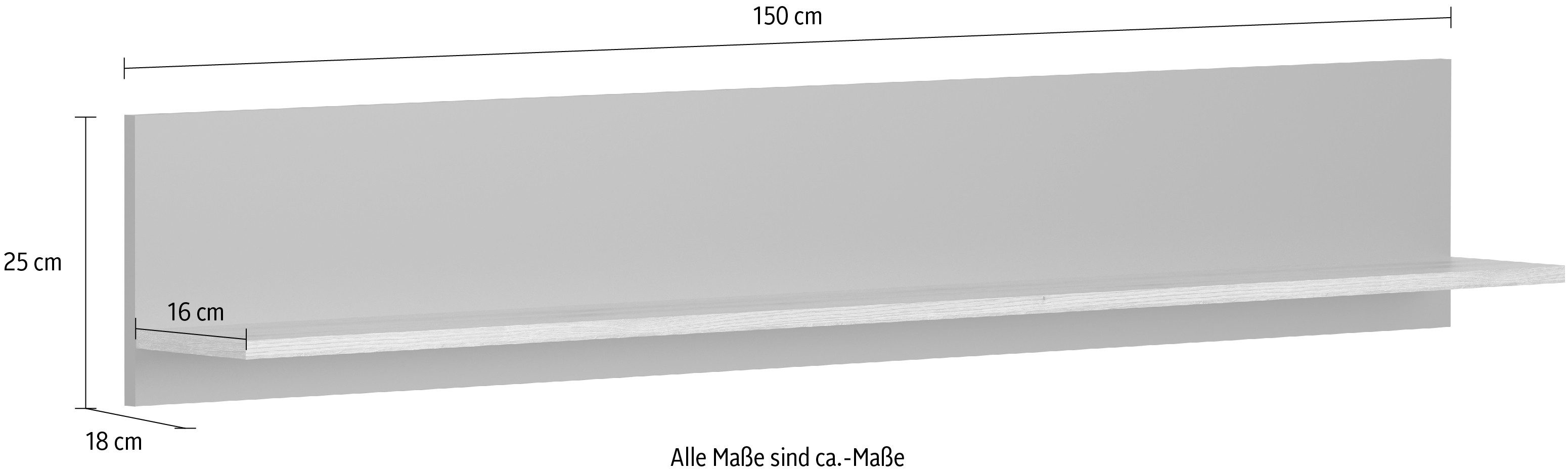 INOSIGN Wandrek Estepona royale boekenplank met de afmetingen (b/d/h) 150/18/25 cm (1 stuk)