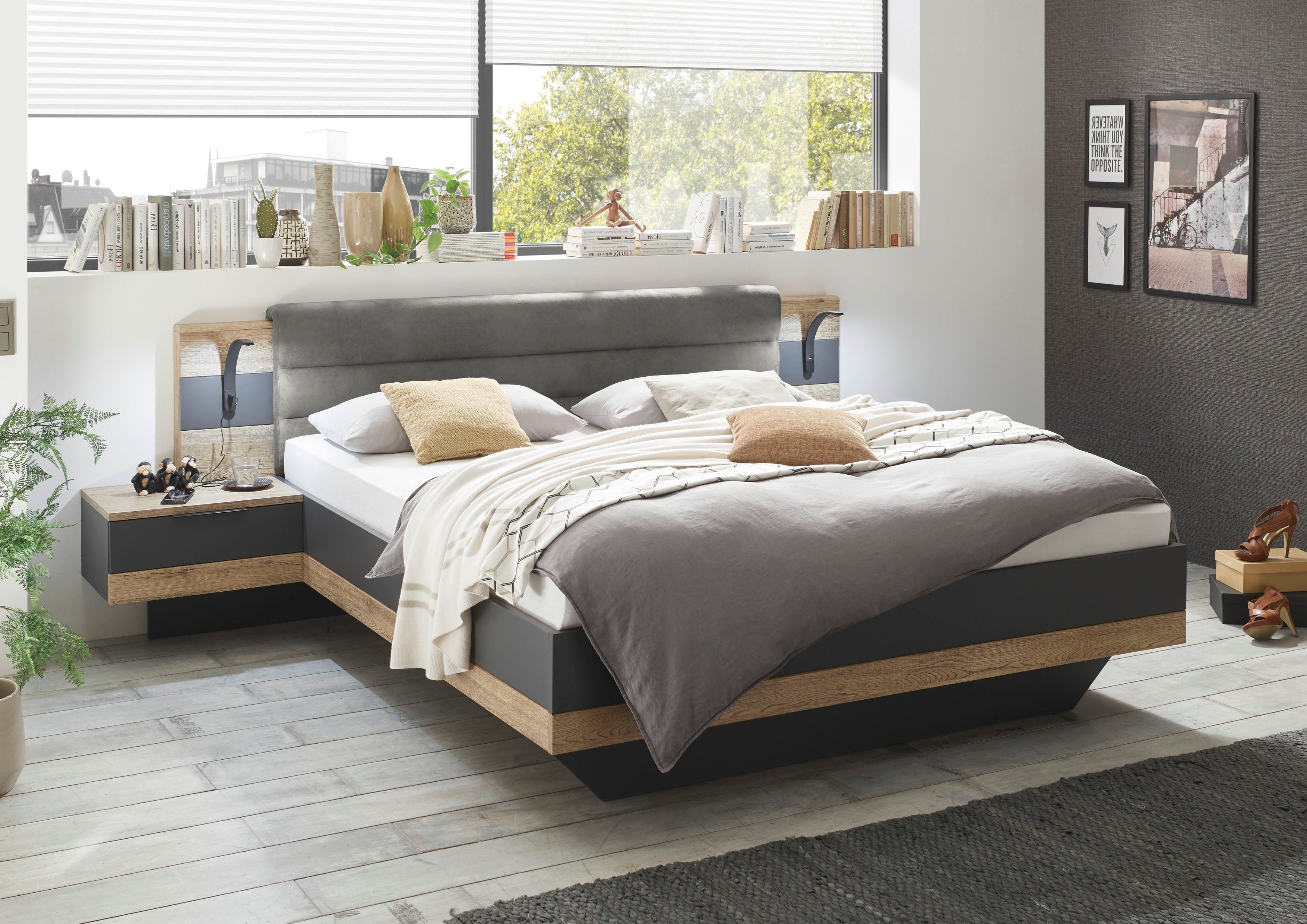 Schlafkontor Bedframe LINEA incl. 2 nachtkastjes