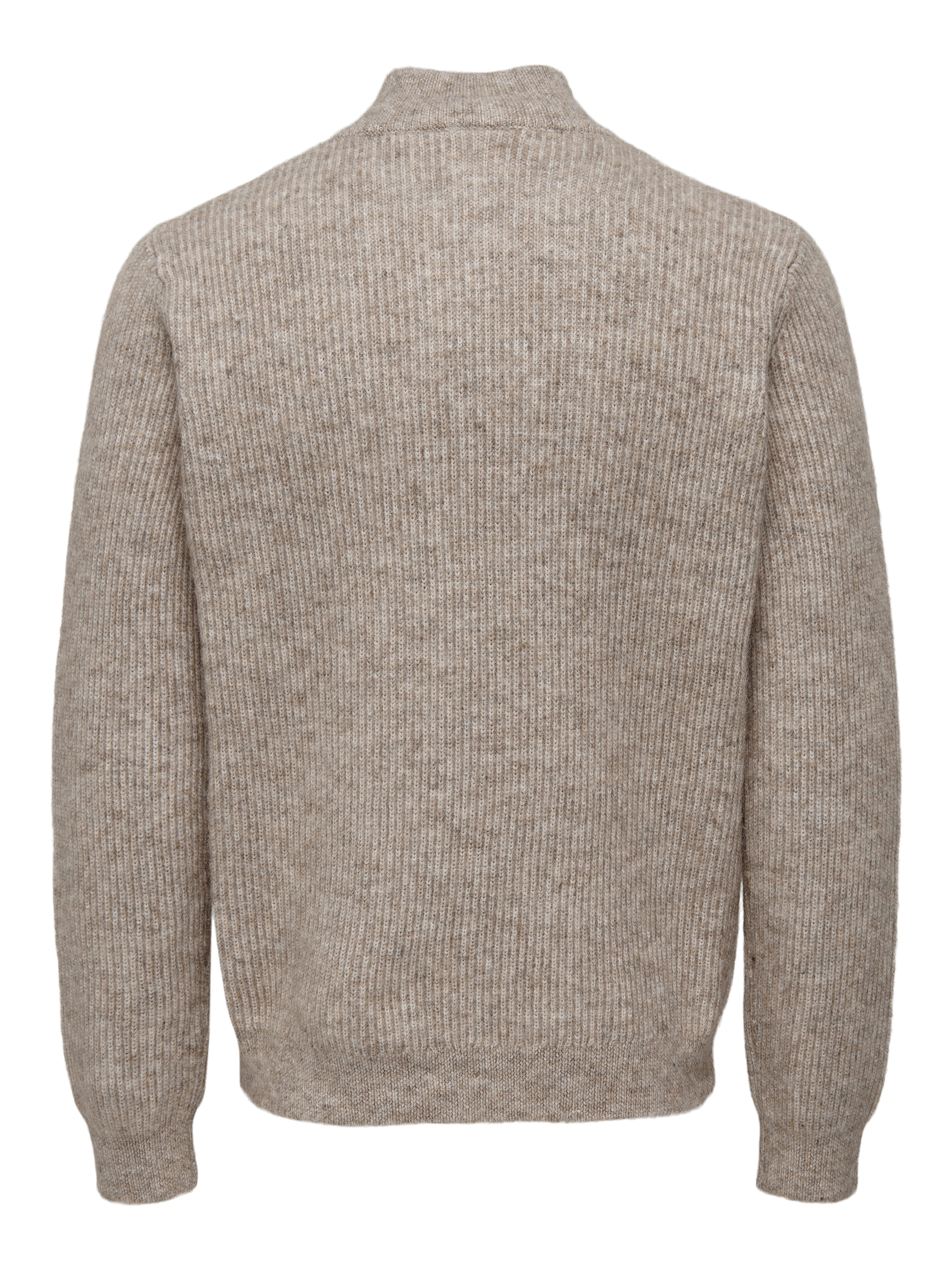 ONLY & SONS Schipperstrui ONSTEGAN REG 5 WOOL HALF ZIP KNIT BF