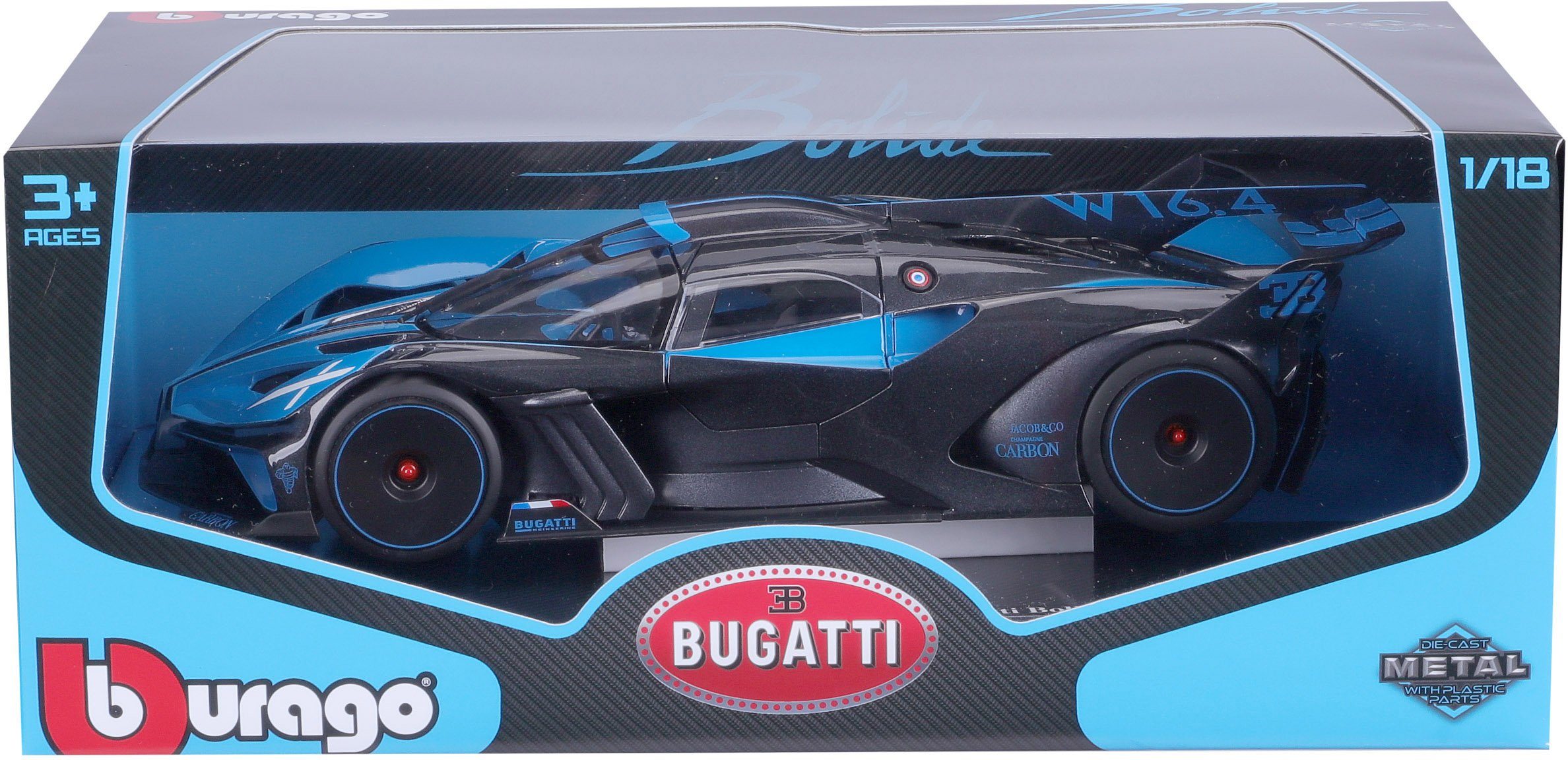 Bburago Auto op schaal Bugatti Bolide, blauw