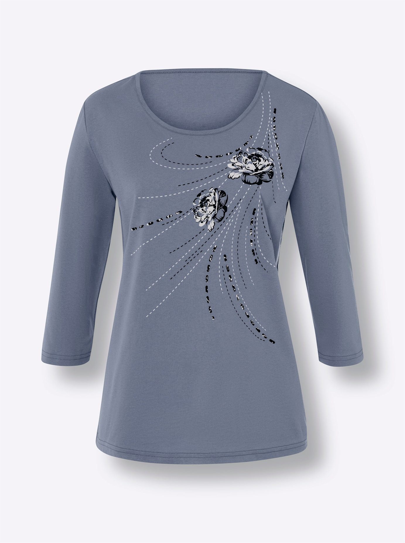 Classic Basics T-shirt met 3 4-mouwen (1-delig)