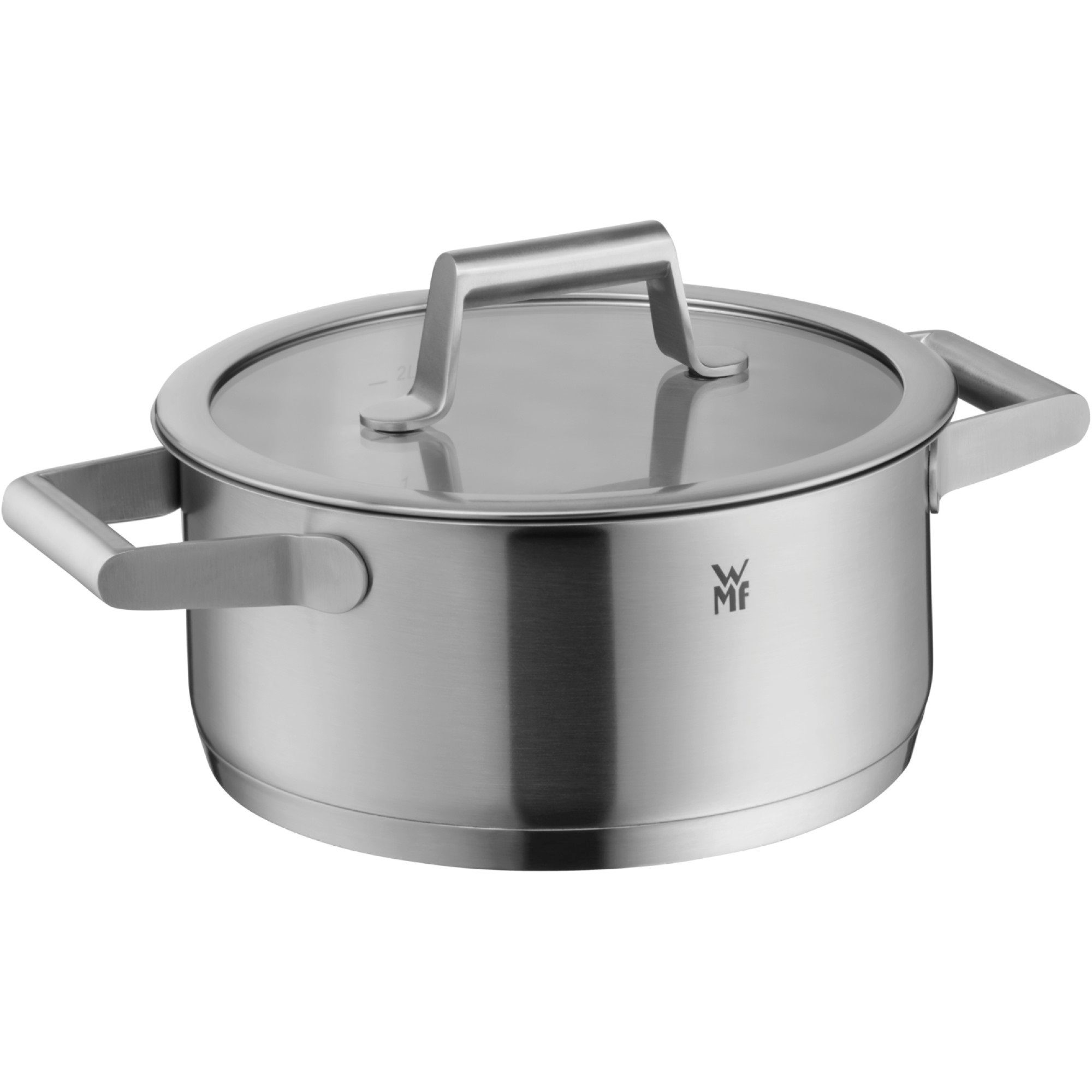 WMF Pannenset Comfort Line Inductie, kookpan set met glazen deksel, gematteerd Pannen set stapelbaar, geschikt voor alle soorten fornuizen, binnenschaalverdeling (set, 5-delig)