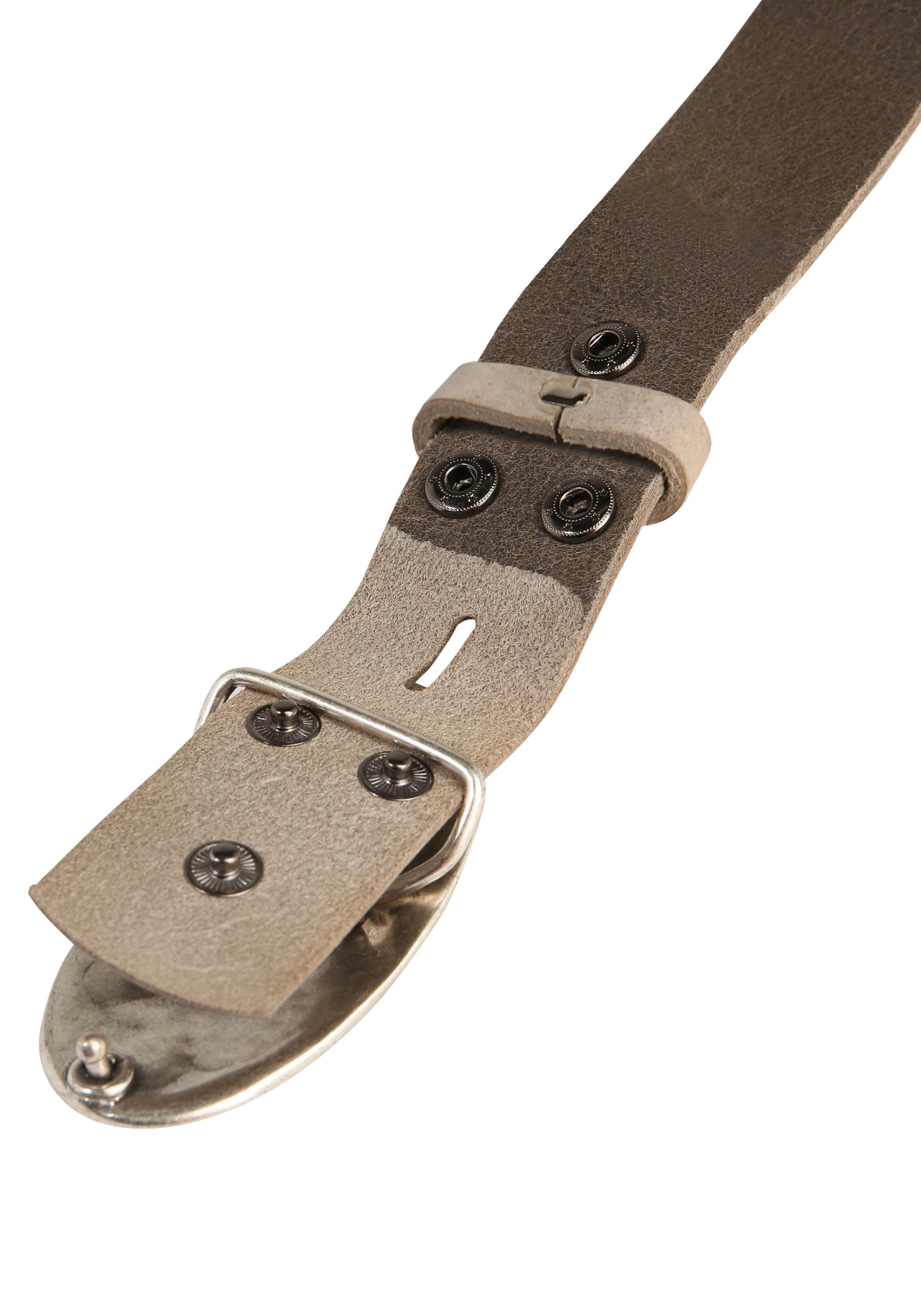 RETTUNGSRING by showroom 019° Leren riem met verwisselbare sluiting "hart ovaal"