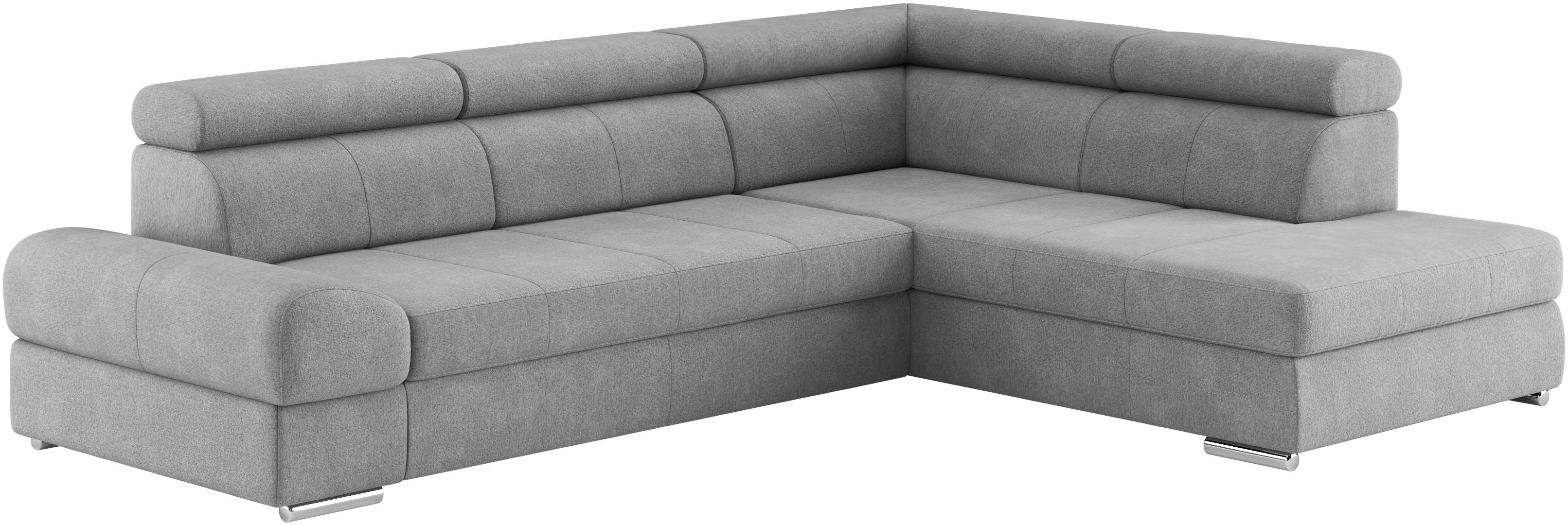 sit&more Hoekbank Broadway L-vorm met verstelbare hoofdsteunen, naar keuze met slaapfunctie