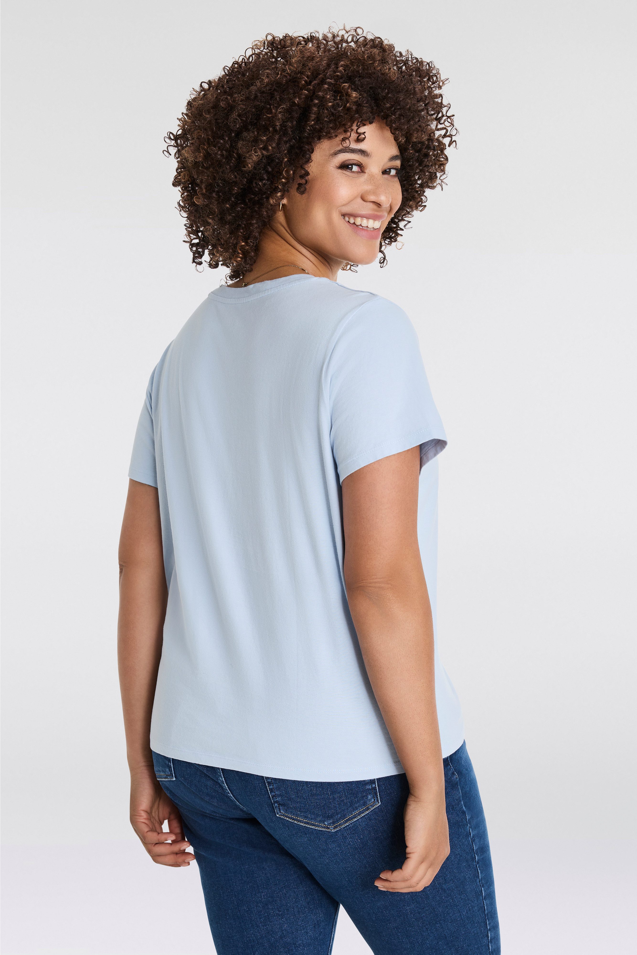 Levi's® Plus T-shirt PL THE PERFECT met logoborduursel