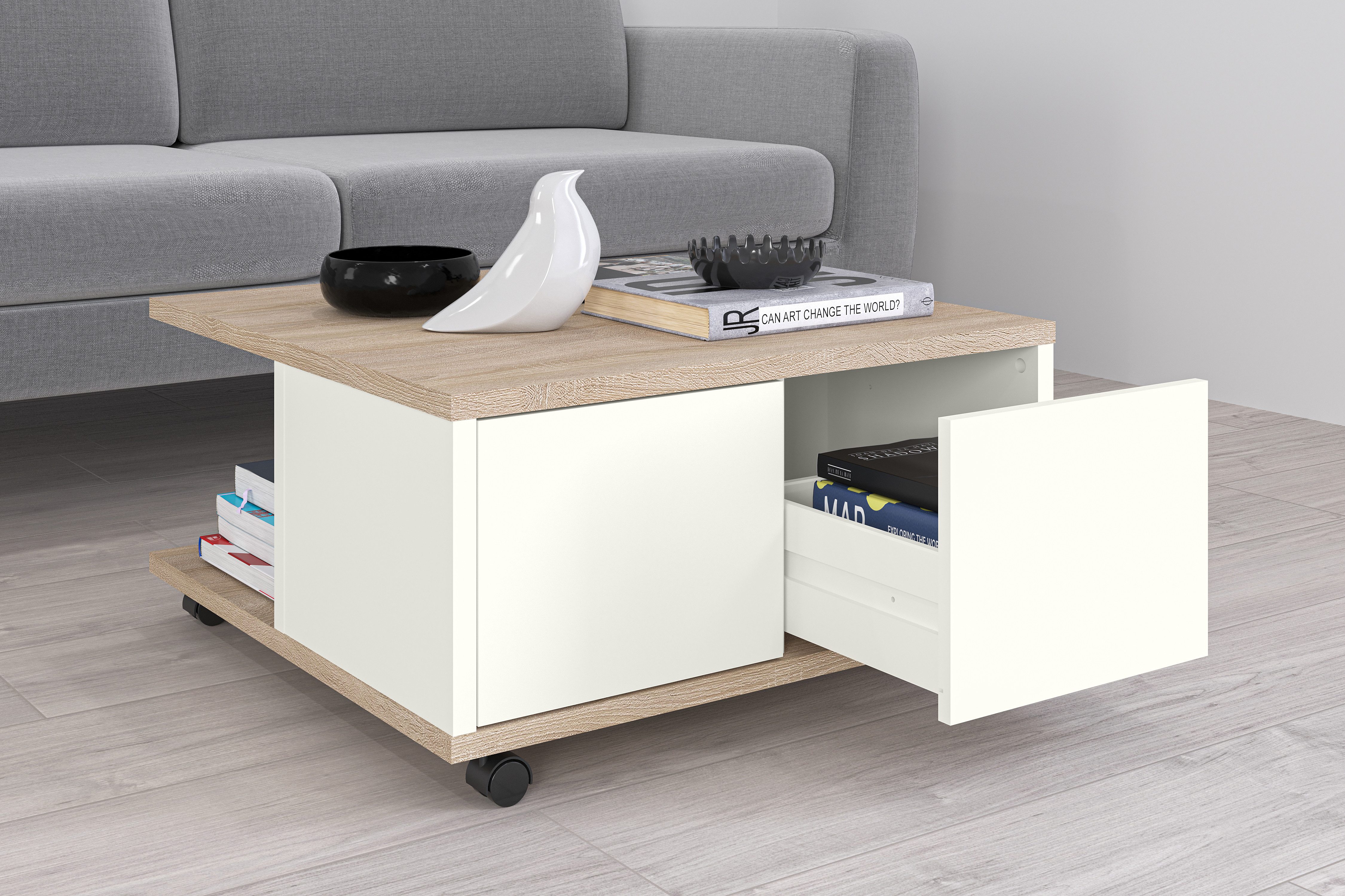 FMD Salontafel TWIN Breedte 70 cm, met bergruimte