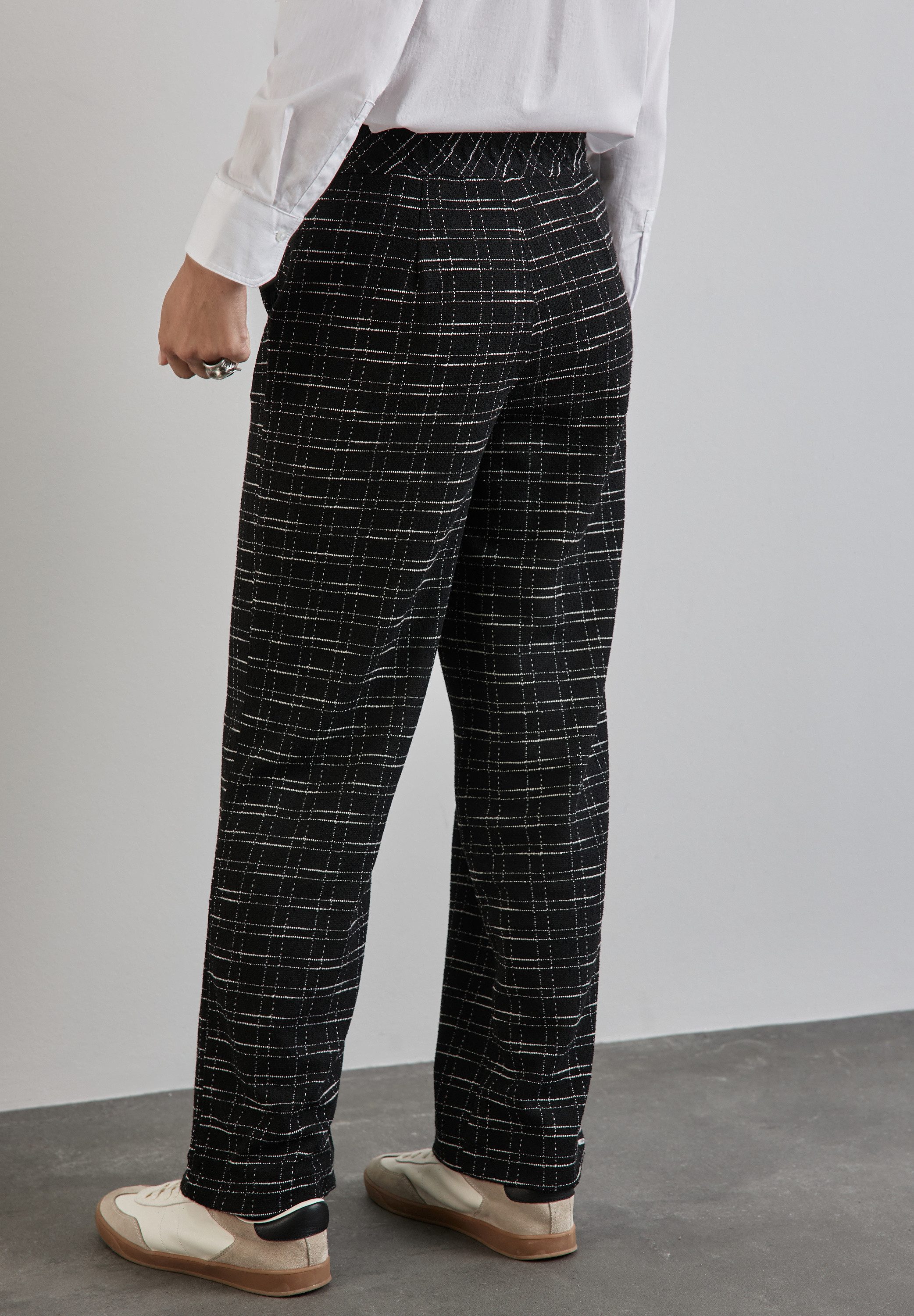 STREET ONE Stoffen broek met geruit patroon