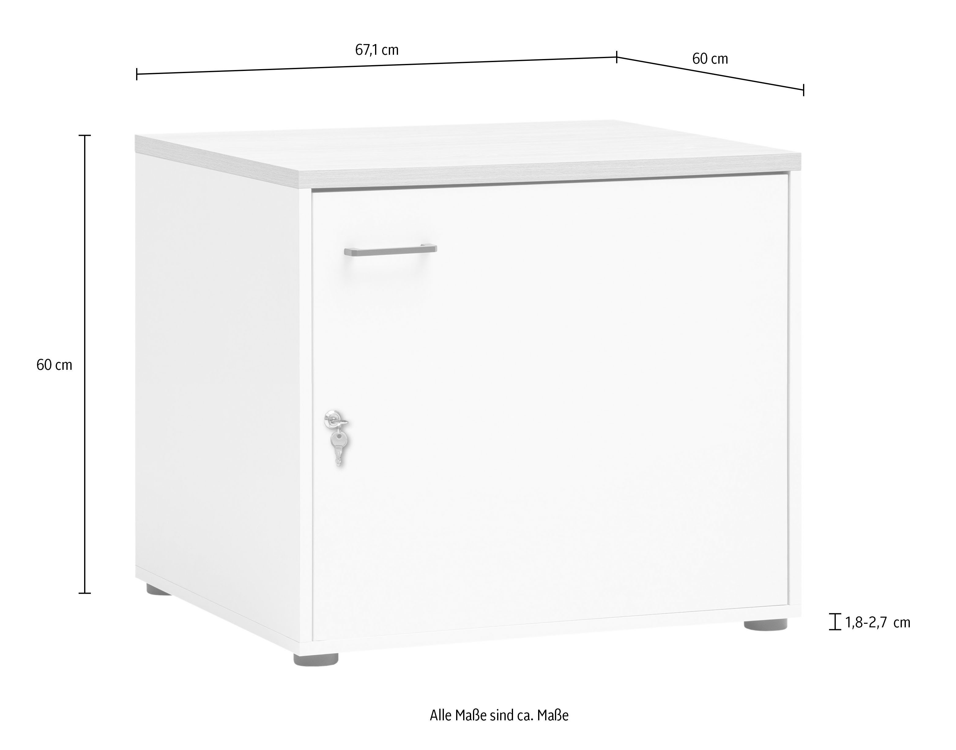 Schildmeyer Multifunctionele kast Solea, breedte 67 cm Softclose scharnieren, verwisselbare deur aanslag