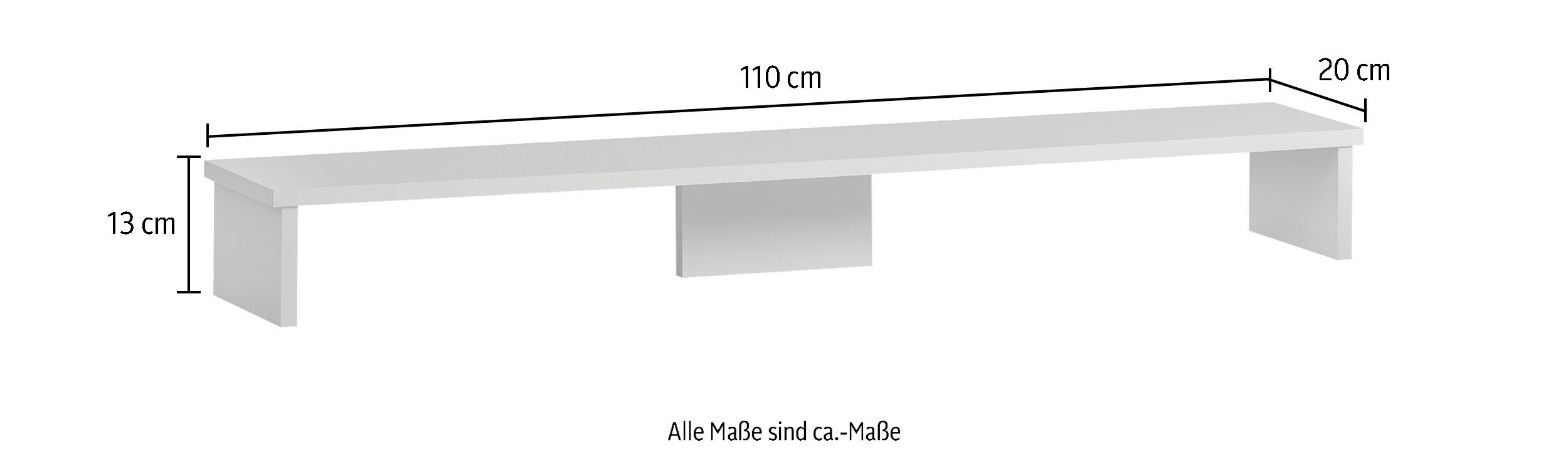 Schildmeyer Bureau-opzetkast Baku Beeldschermopzet, breedte 110 cm, Made in Germany