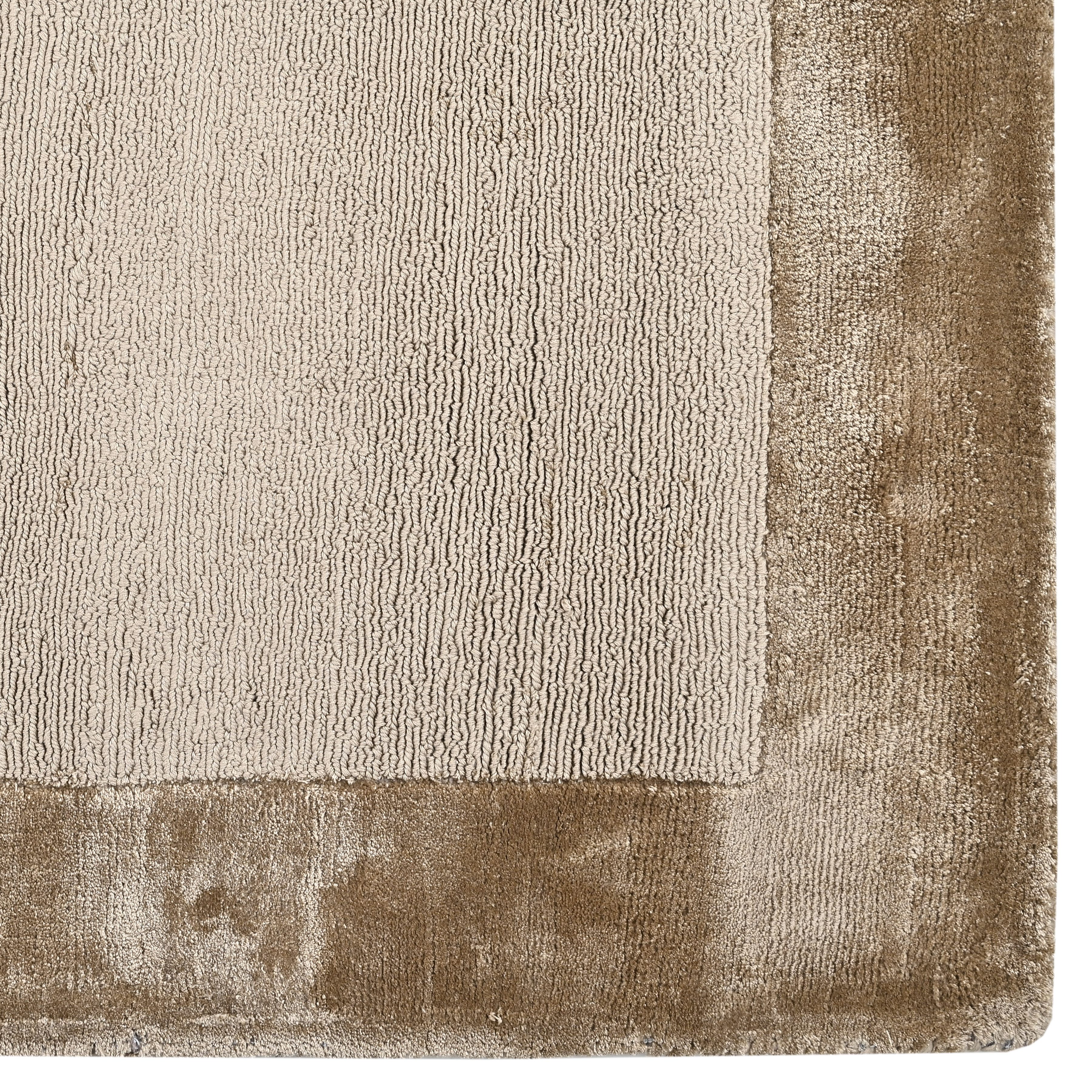 my home Vloerkleed Shirley Light, handgeweven viscose tapijt, met subtiele bies bijzonder glans door viscose, woonkamer, slaapkamer, eetkamer