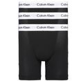 calvin klein boxershort met langere pijpen (set, 3 stuks, set van 3) zwart