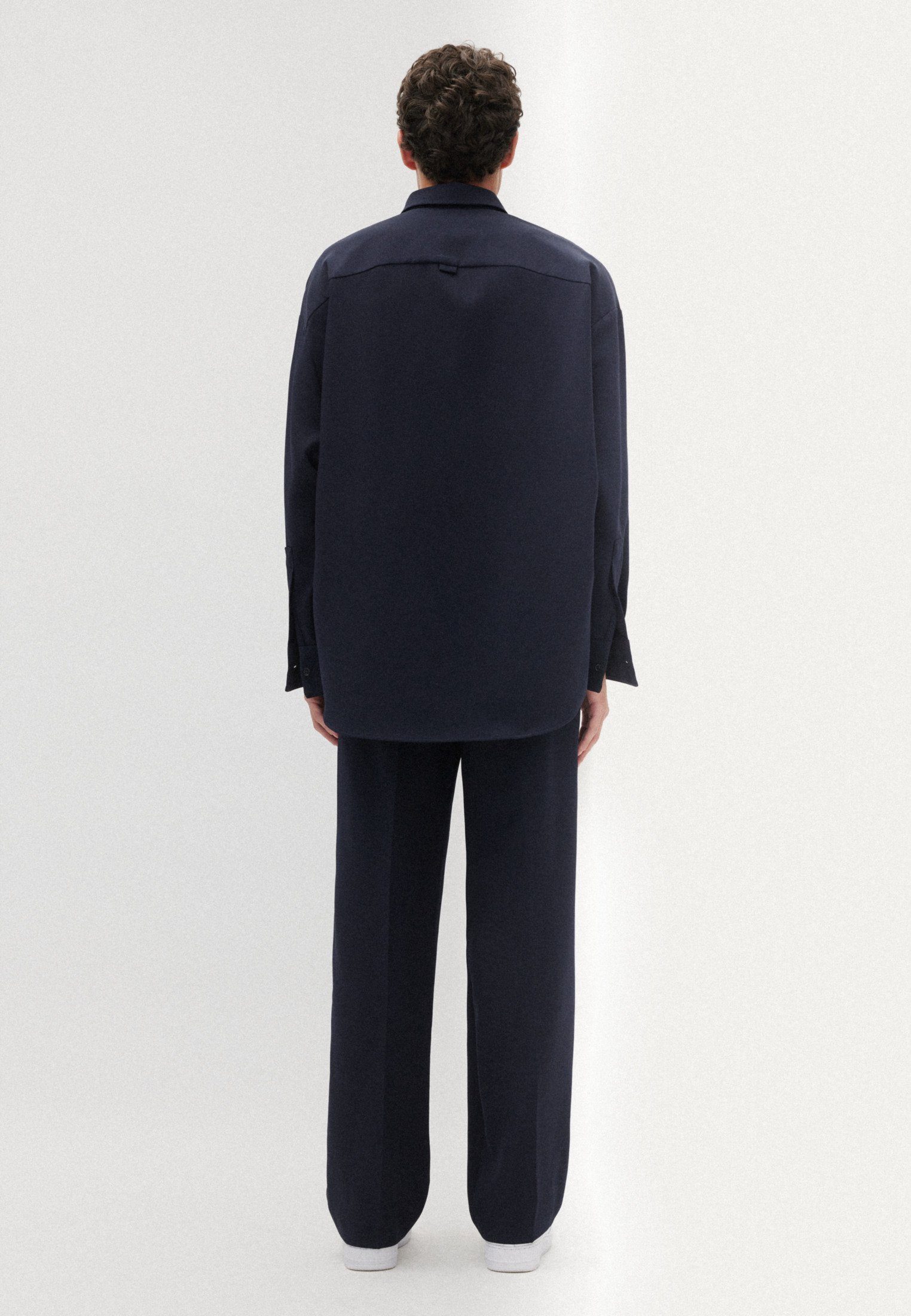 studio seidensticker Businessoverhemd Oversized langarm kentkraag effen