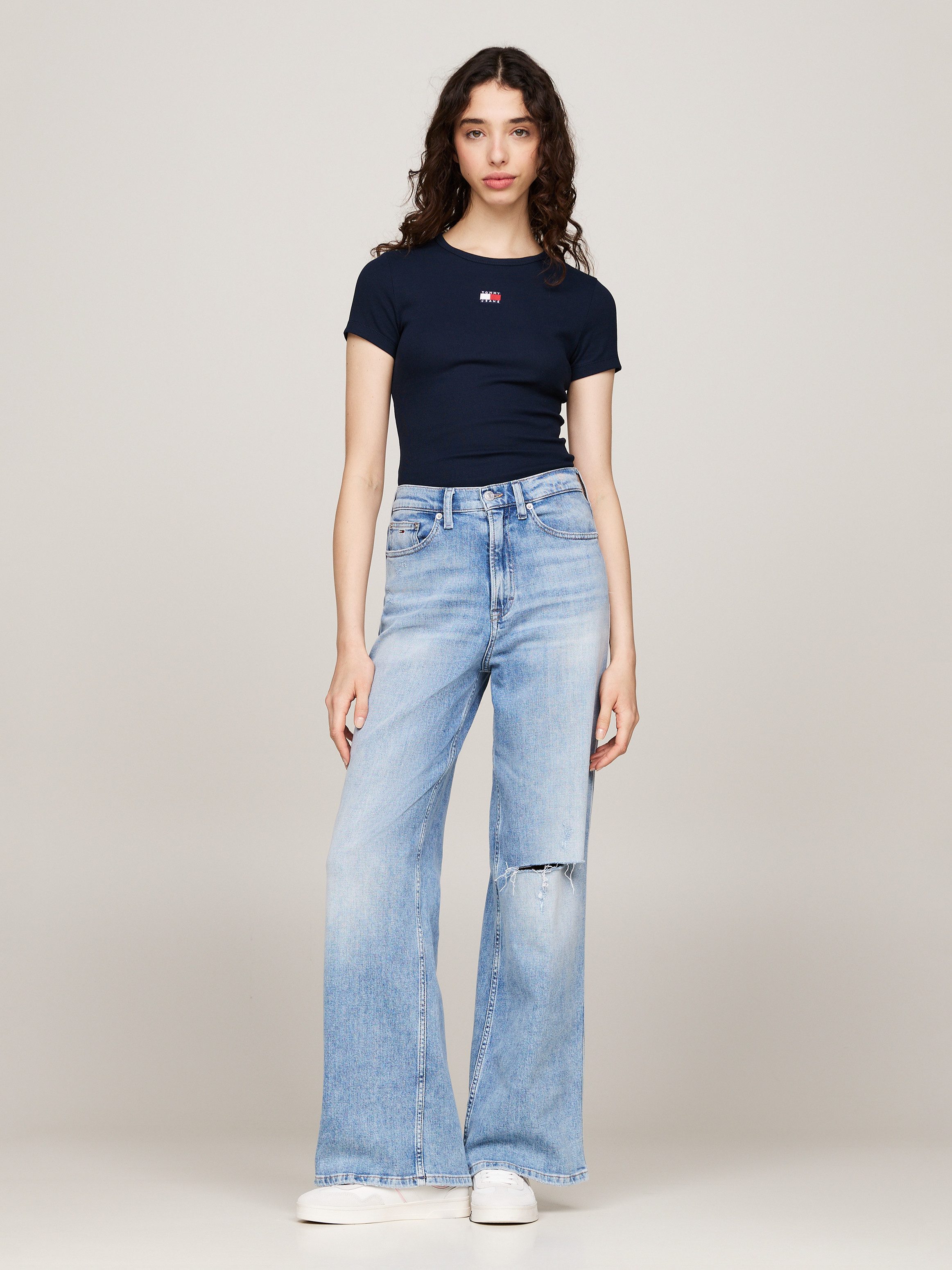 TOMMY JEANS T-shirt TJW SLIM BADGE RIB TEE