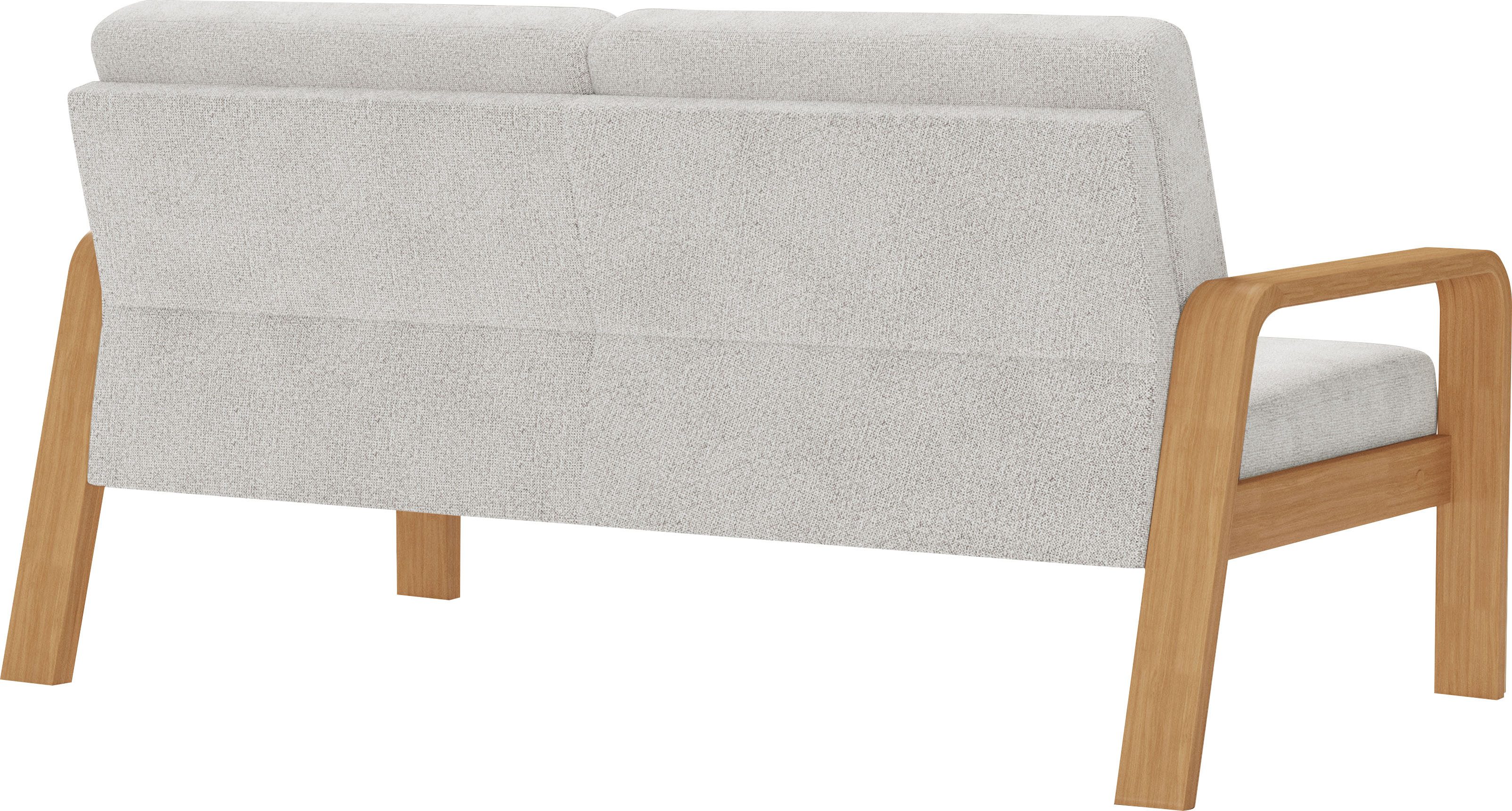 sit&more 2,5-zitsbank Kolding Armleuningen van eikenkleurig beukenhout, verschillende bekledingen en kleuren