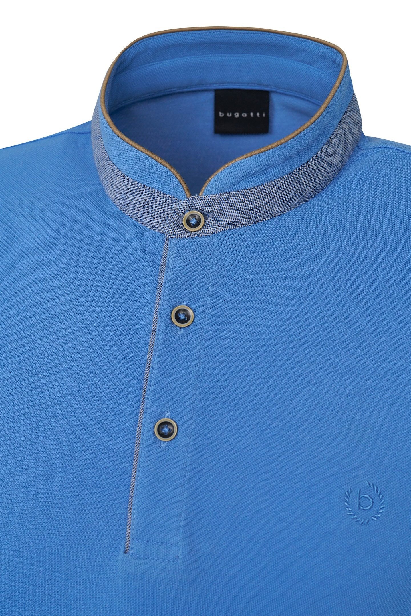 Bugatti Poloshirt met opstaande kraag