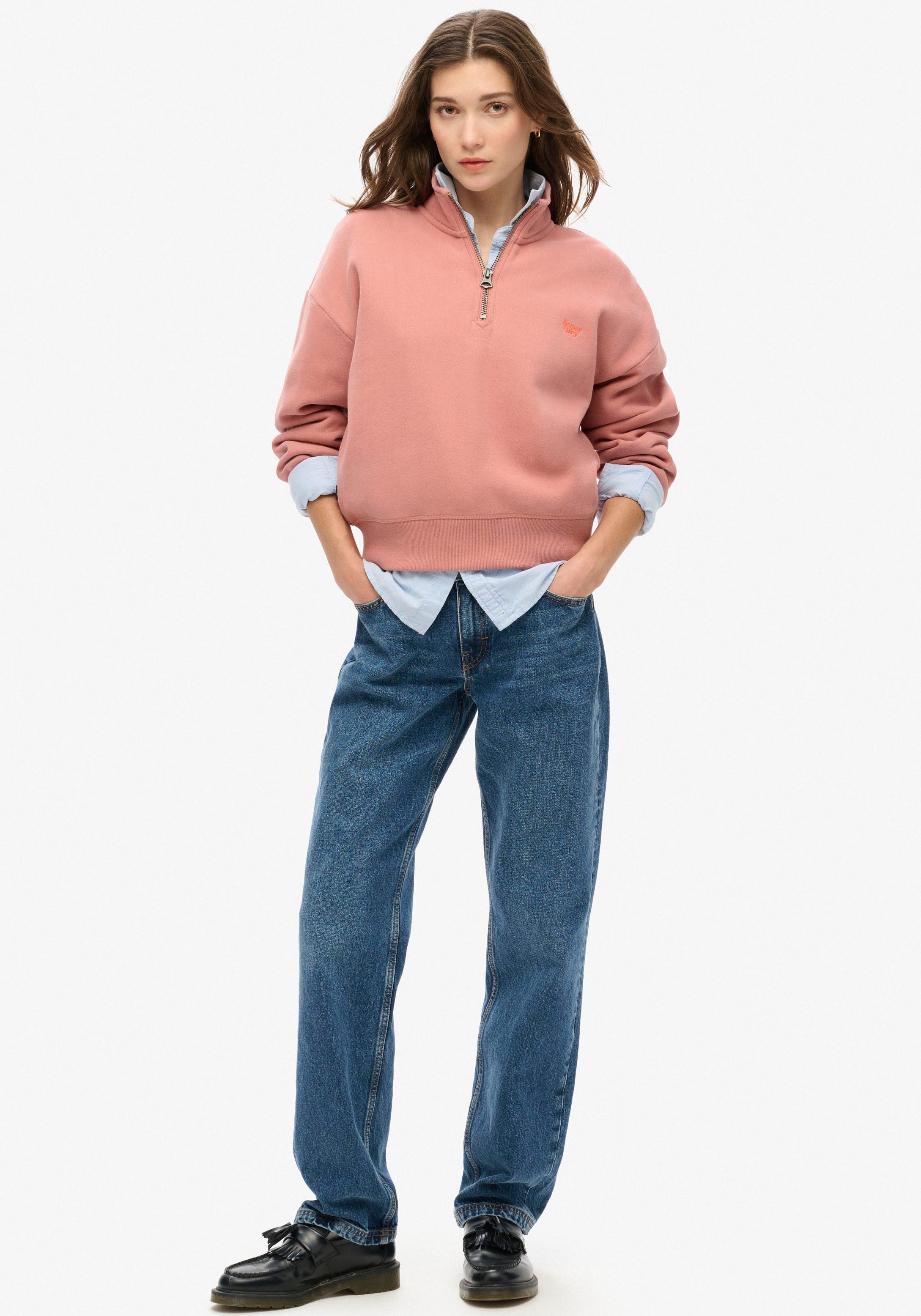 Superdry Sweatshirt ESSENTIAL HALF ZIP SWEATSHIRT