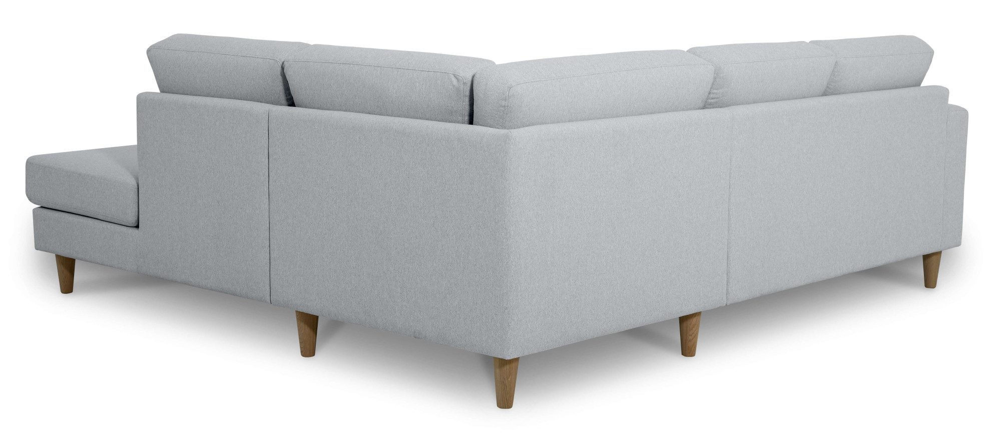 andas Hoekbank Tvinno in scandinavische stijl, l-vorm, met massief houten poten, breedte 230 cm