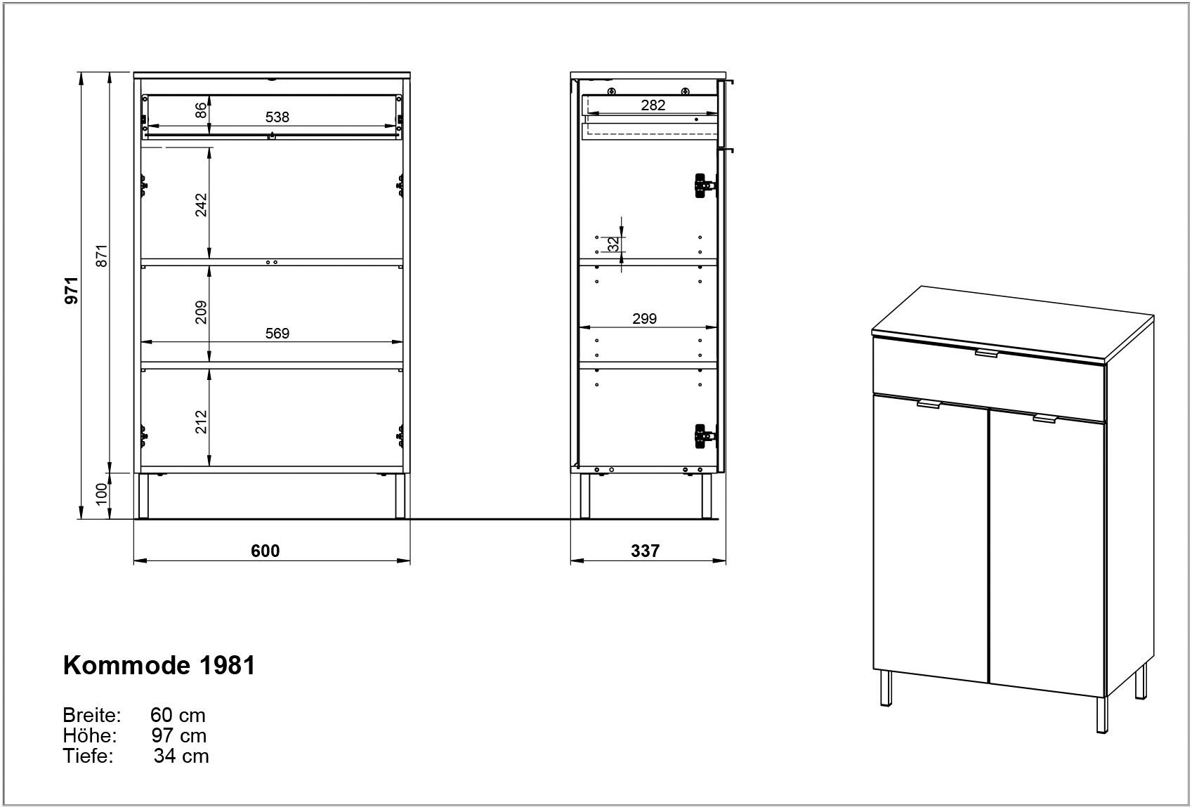 GERMANIA Badmeubelset GW-Arcena Met deur- en ladedemping (3 stuks)
