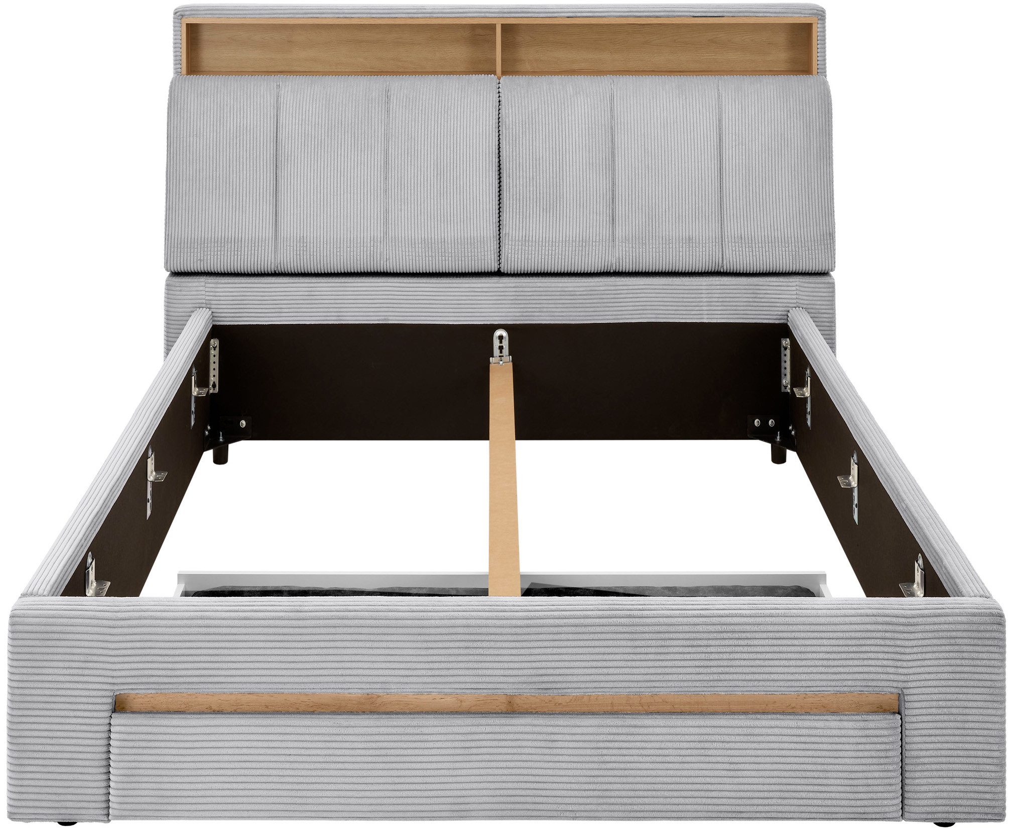 INOSIGN Gestoffeerd bed CiTY/GiRON,, gepolsterd opbergbed, met LED-verlichting Bedkisten met hondenbed of als opbergruimte, opklapbare hoofdeinden