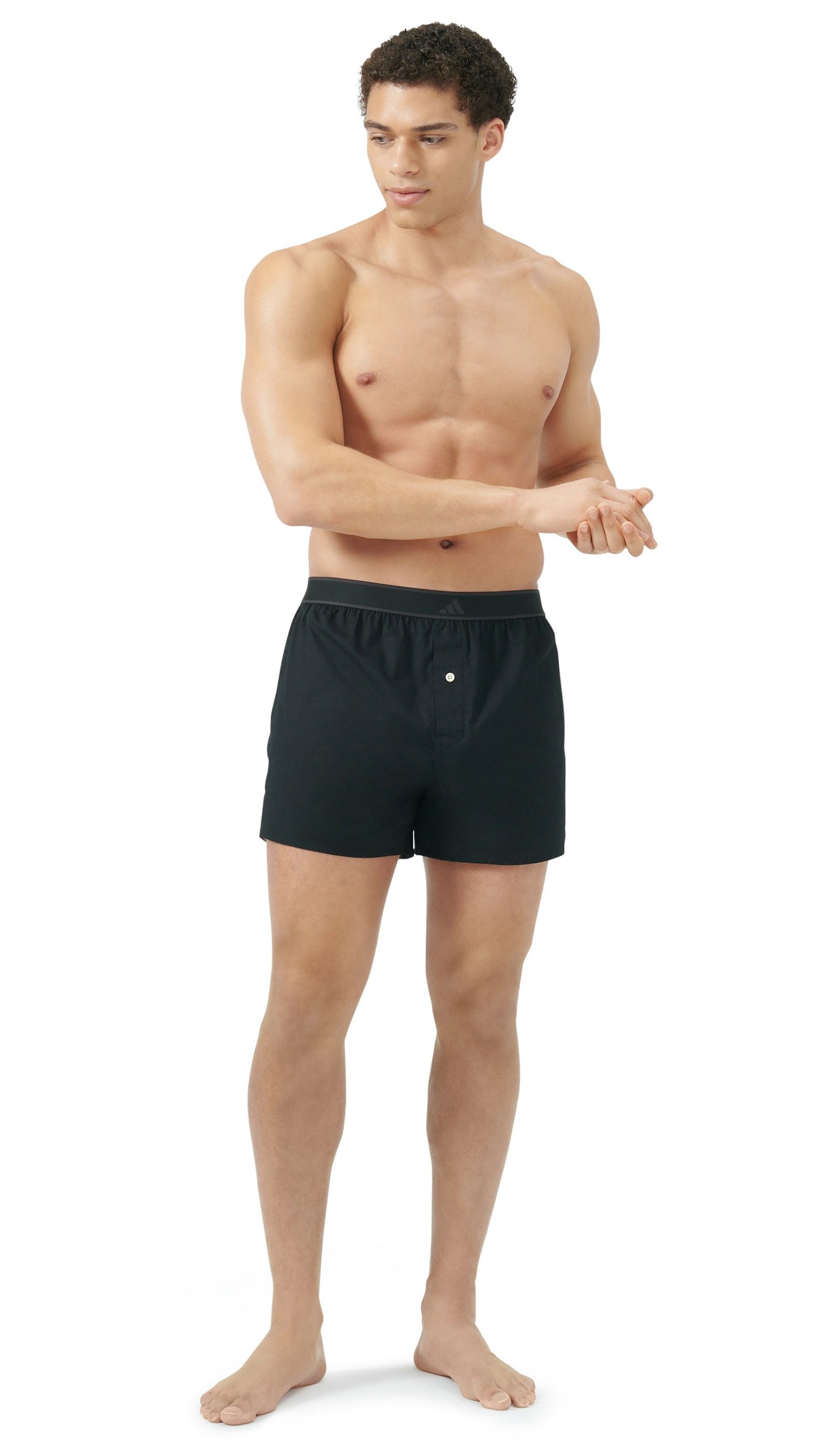 adidas Sportswear Geweven boxershort Active Woven Losse pasvorm, knoopsluiting (Set van 2)