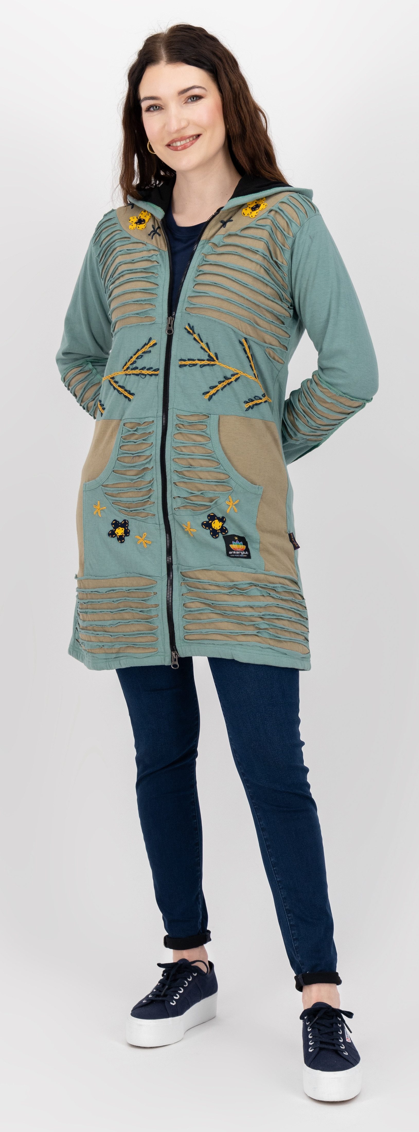 DEPROC Active Fleecejack Patchwork NUNAVUT LONG WMN