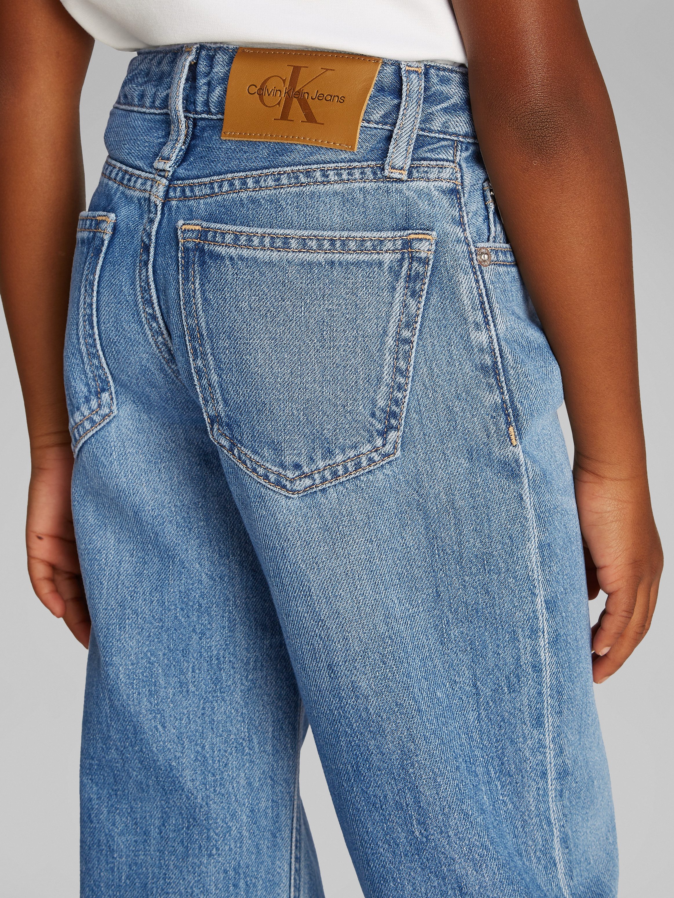 Calvin Klein Wijde jeans WIDE LEG RELAXED LW SOFT BLUE