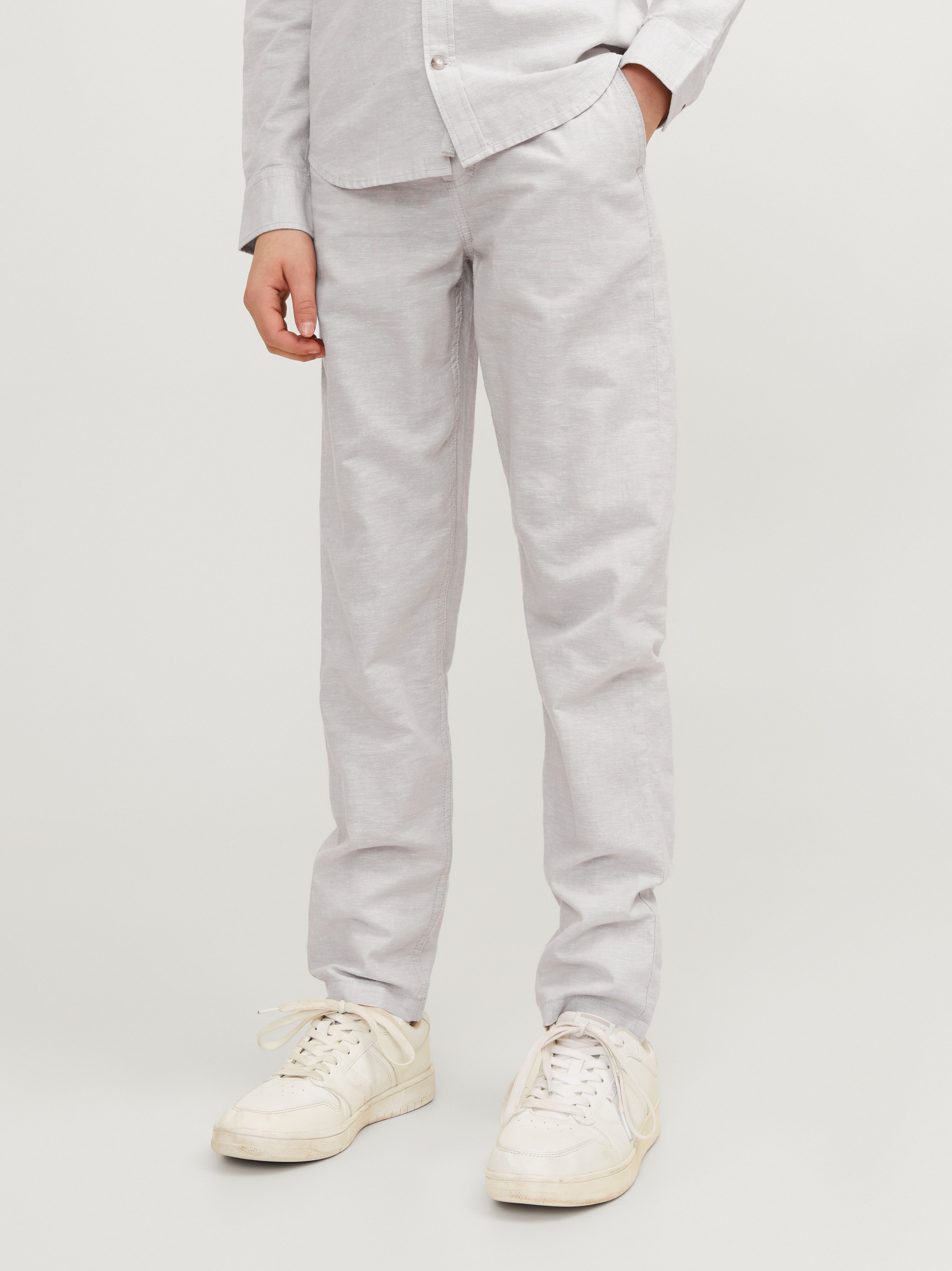 Jack & Jones Junior Joggingbroek JPSTKANE JJSUMMER JOGGER SN JNR jongens joggingbroeken maat 146 beige