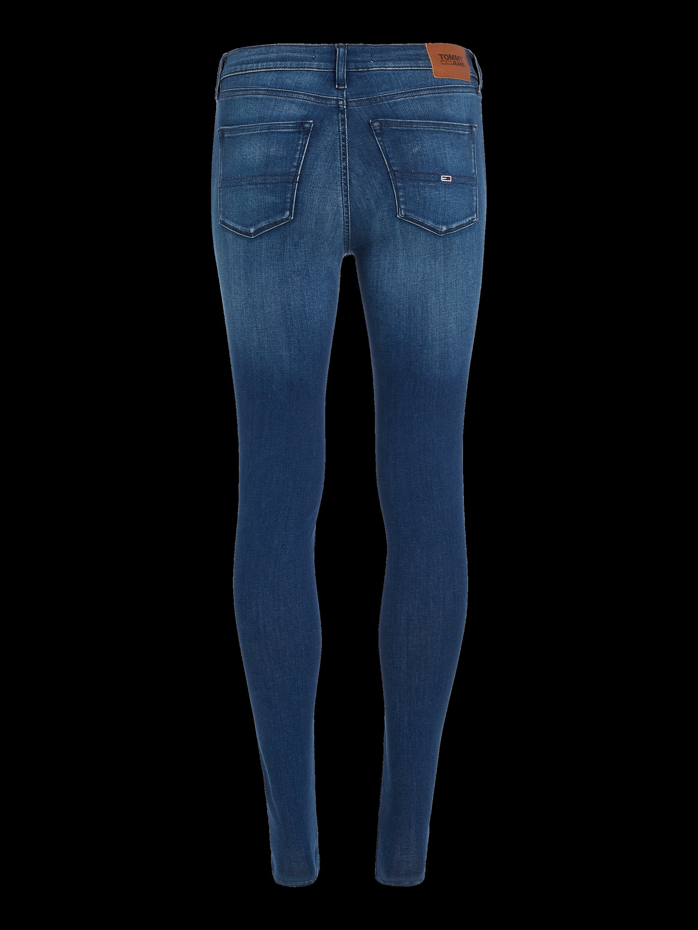 TOMMY JEANS Skinny fit jeans Nora Mid Rise Skinny Fit met tommy jeans-logobadge & borduursels
